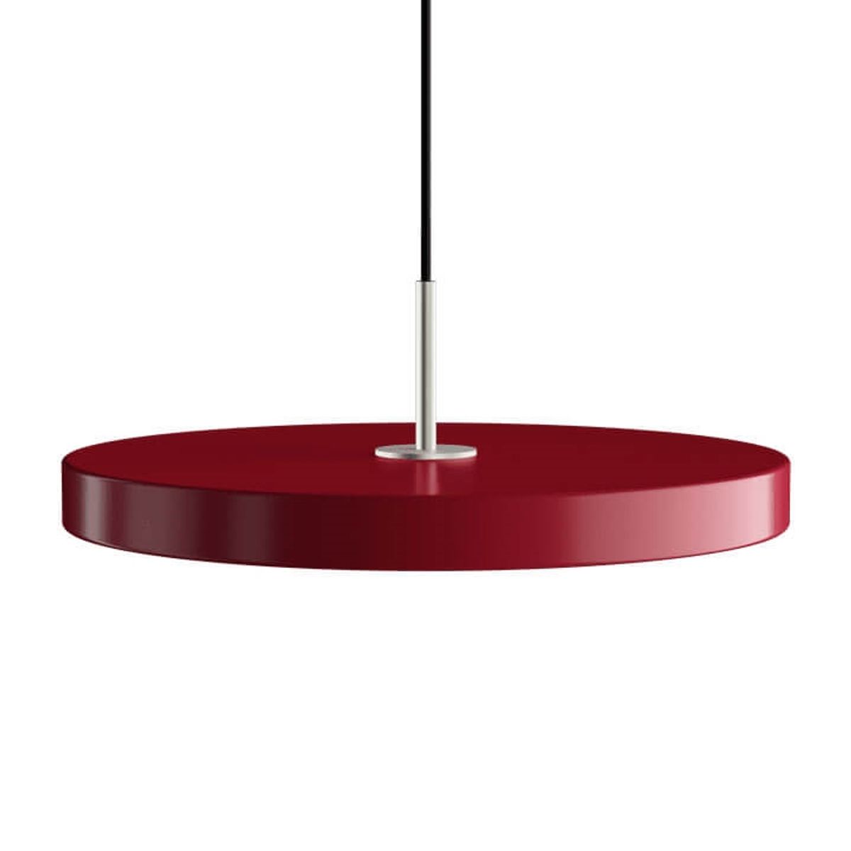 Asteria Plus medium pendel, ruby rød/stål