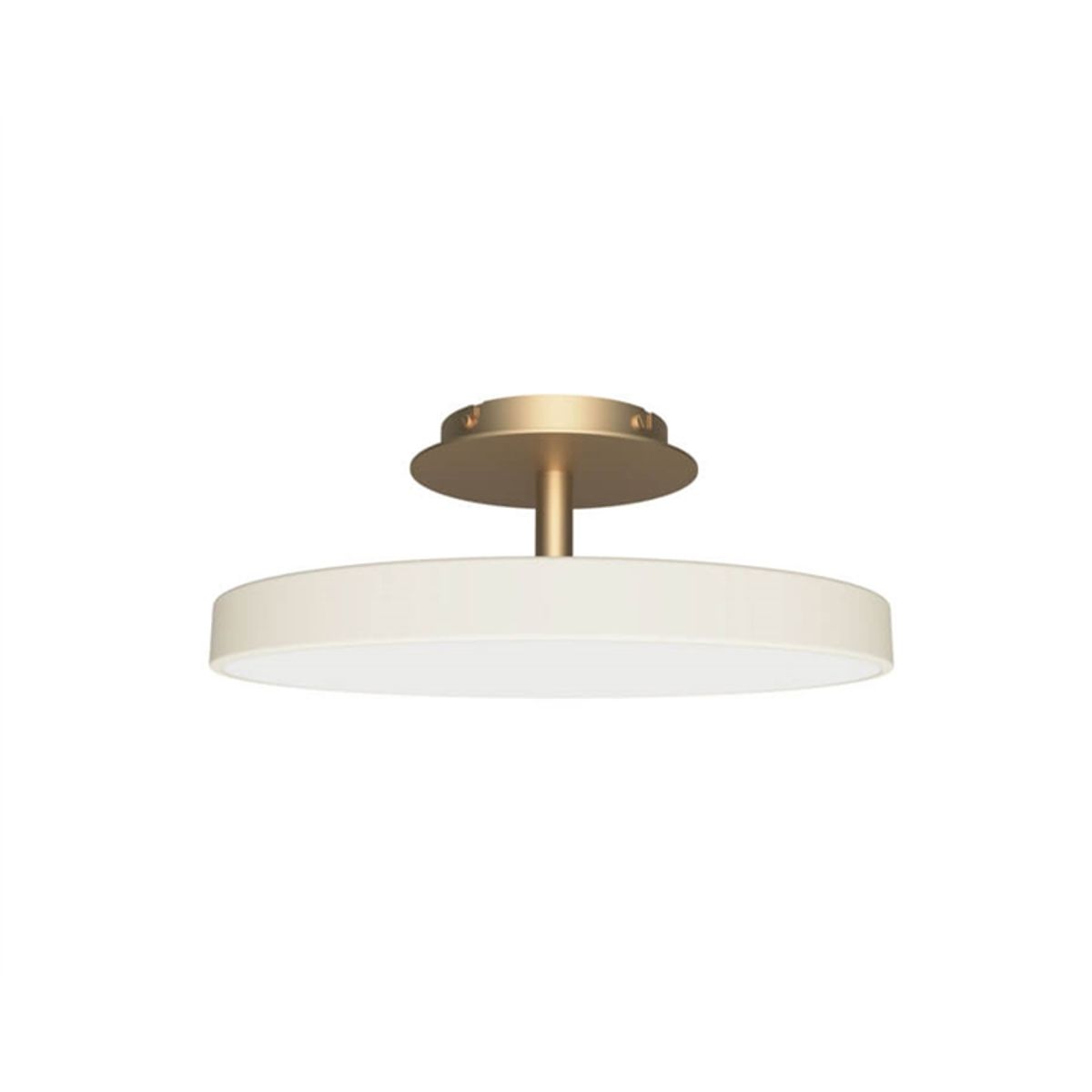 Asteria Up medium loftlampe, pearl hvid/messing