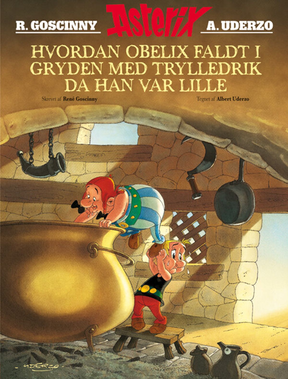 Asterix - Hvordan Obelix Faldt I Gryden Med Trylledrik Da Han Var Lille - René Goscinny - Tegneserie