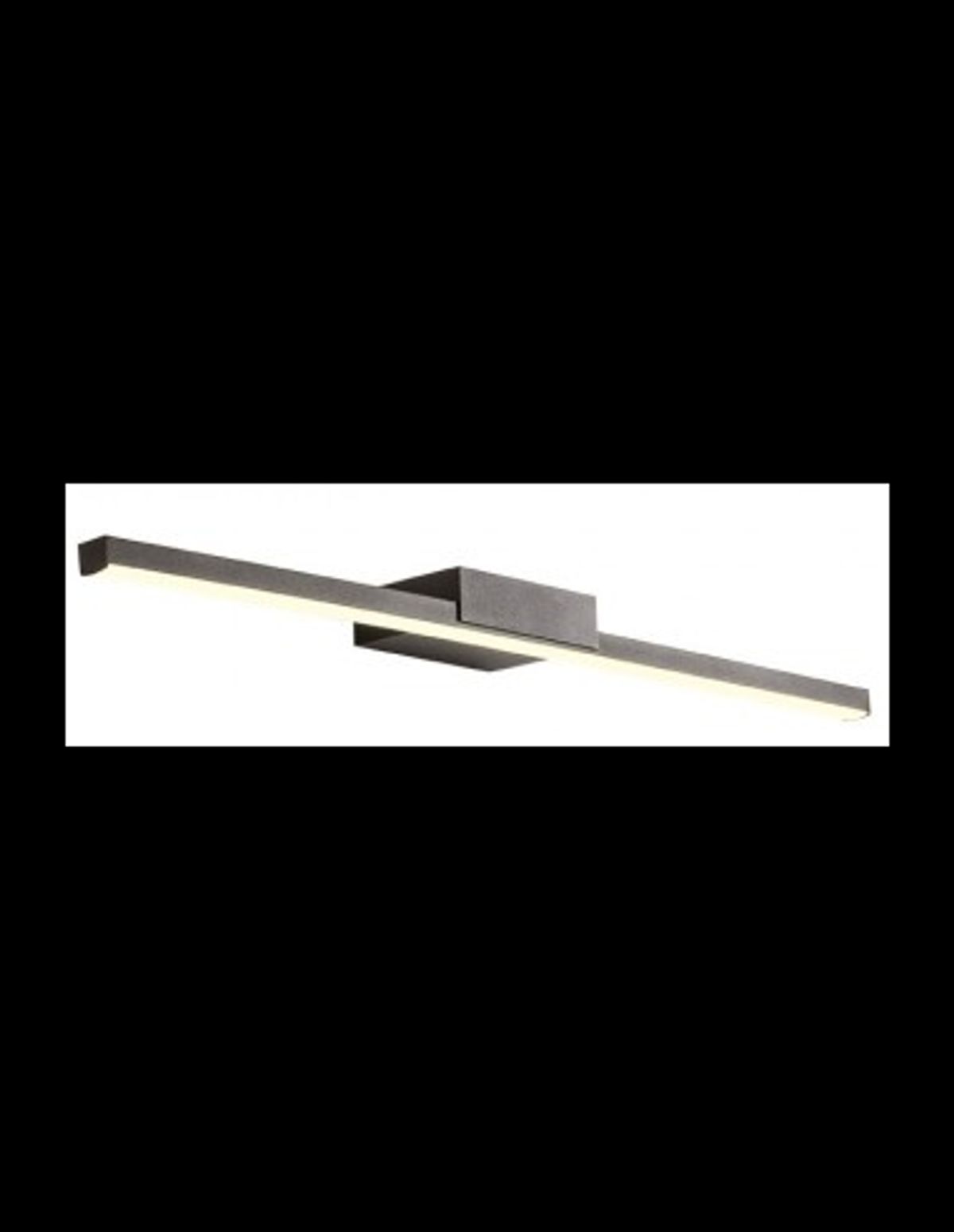 ASTON Badeværelseslampe i aluminium og polycarbonat B60 cm 1 x 12W SMD LED - Satineret sort