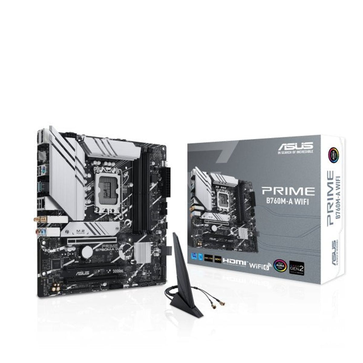 ASUS PRIME B760M-A WIFI (mATX, B760, LGA 1700, DDR5) - Bundkort