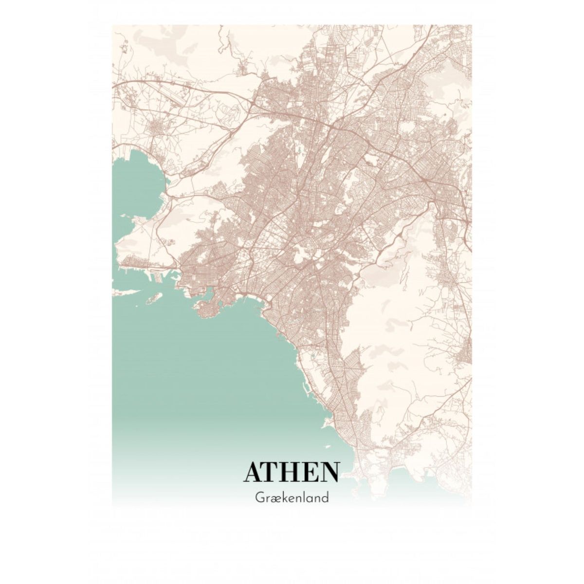 Athen - Grækenland 42x60 cm (A2)