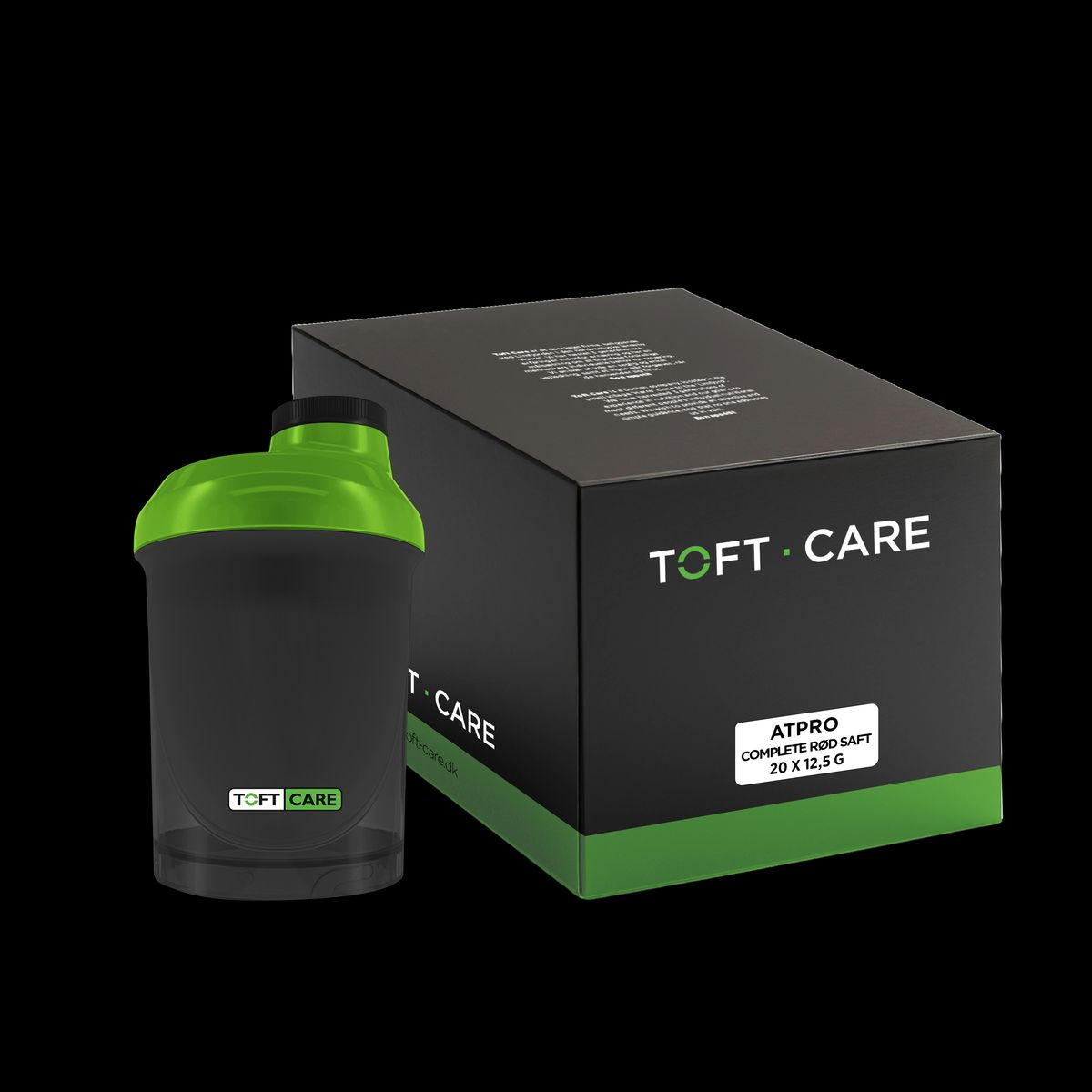 Atpro Complete Rød Saft Shake&Drink - 20 x 12,5 g samt Toft Care Shaker