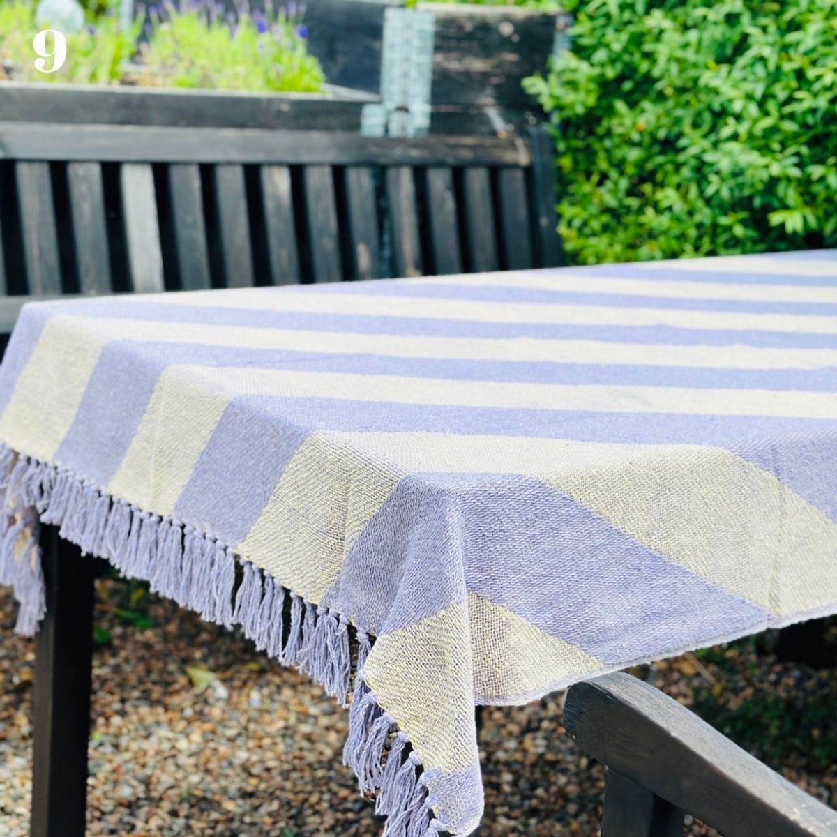 Au Maison Throws-Diagonal stripe-Violet/Yellow, 130x170 cm