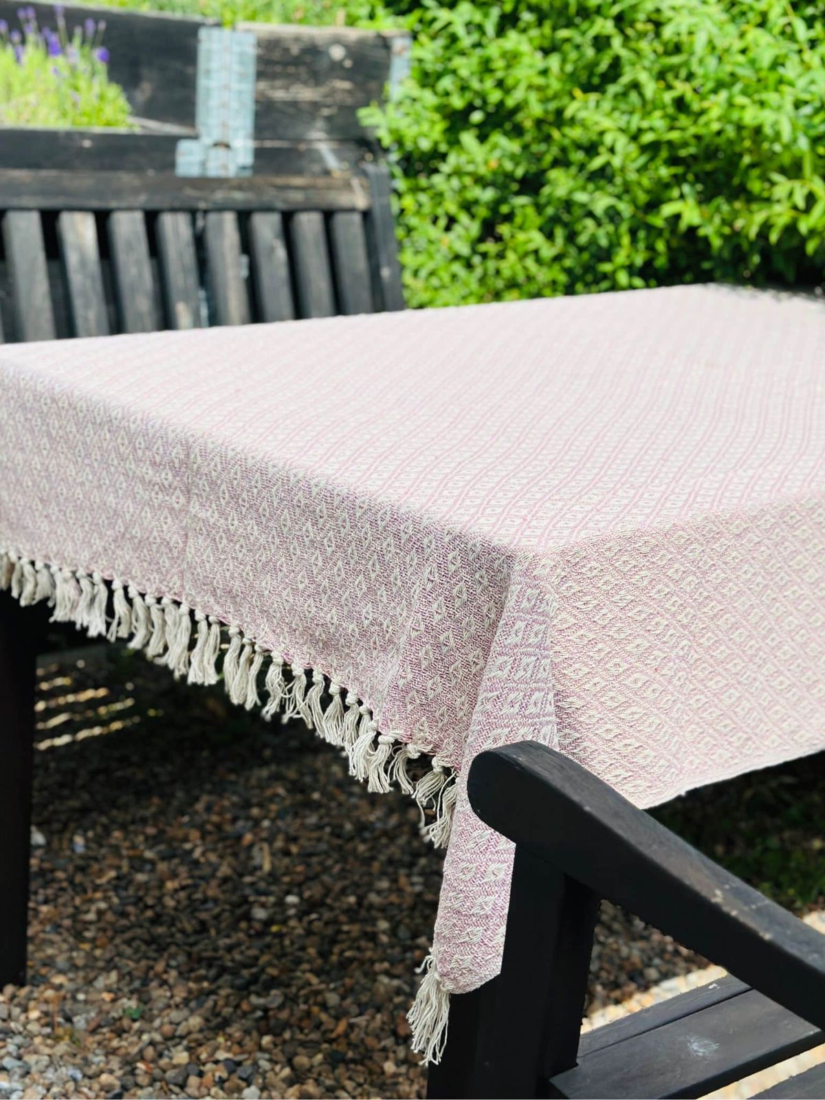 Au Maison Throws-Harlekin-Light Pink/Natural, 130x180 cm