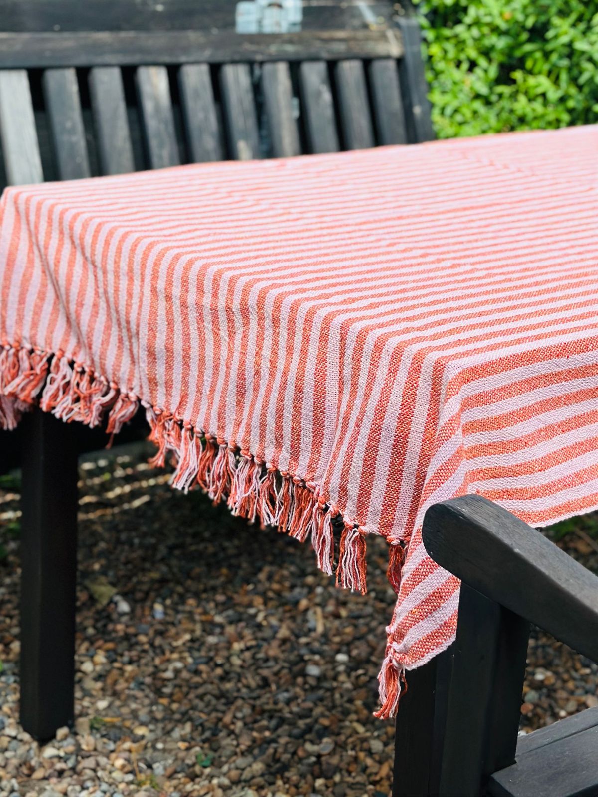 Au Maison Throws-Stripe-Rose/Red, 130x180 cm