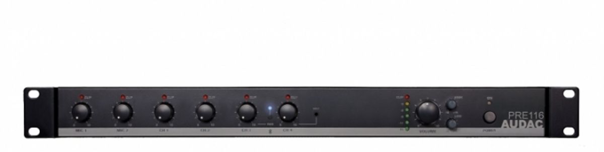 Audac PRE116 zonemixer med Bluetooth