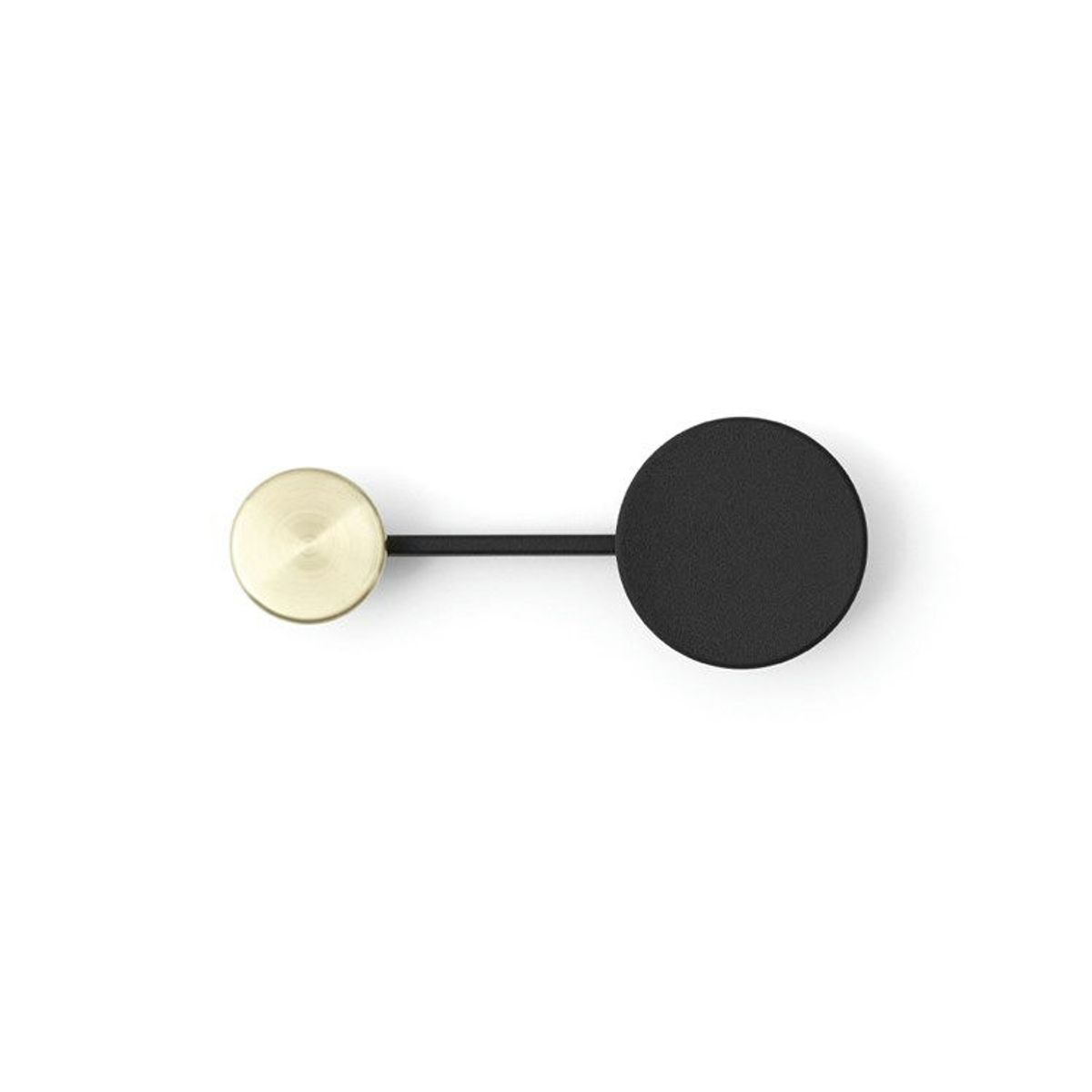 Audo Afteroom Knagerække Black/Brass Small