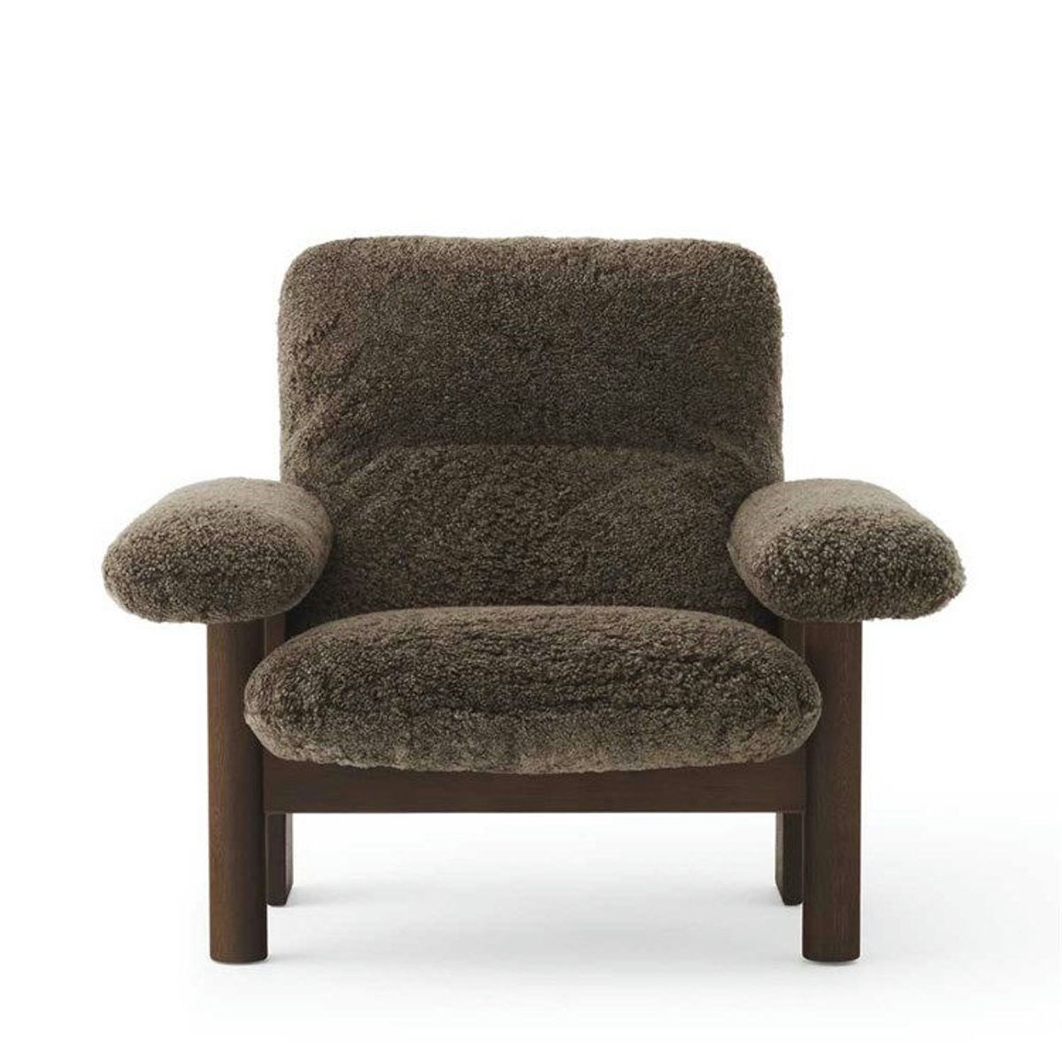 Audo Brasilia Lænestol Walnut Brun (Sheepskin Root)