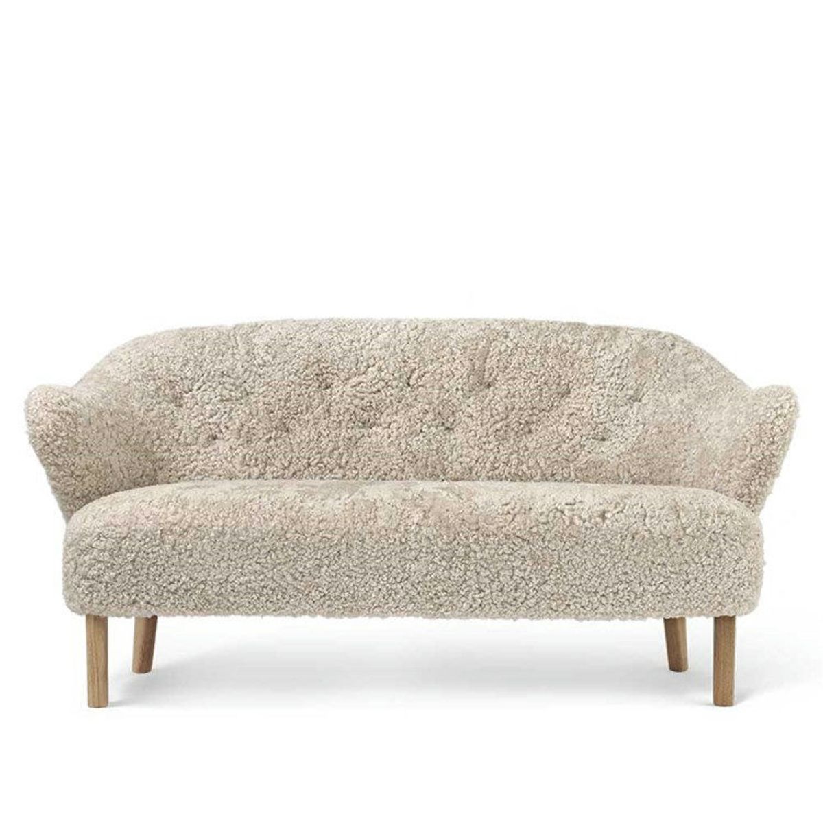 Audo Ingeborg Sofa Natural Oak Sheepskin Moonlight