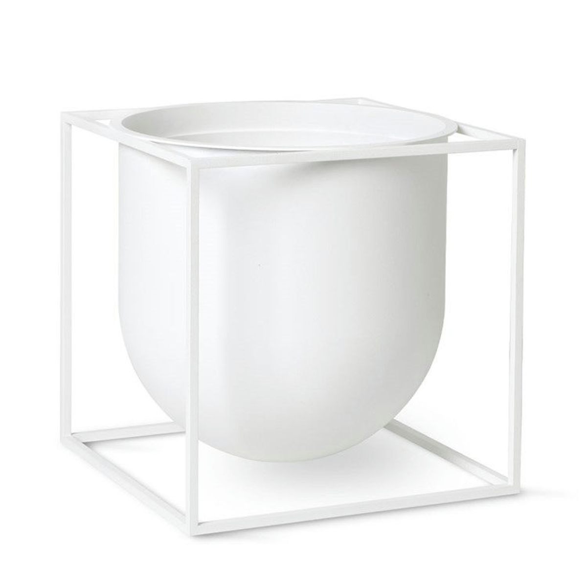 Audo Kubus Flowerpot White 23 cm