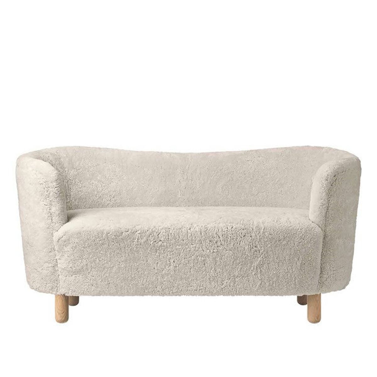 Audo Mingle Sofa Natural Oak Sheepskin Moonlight