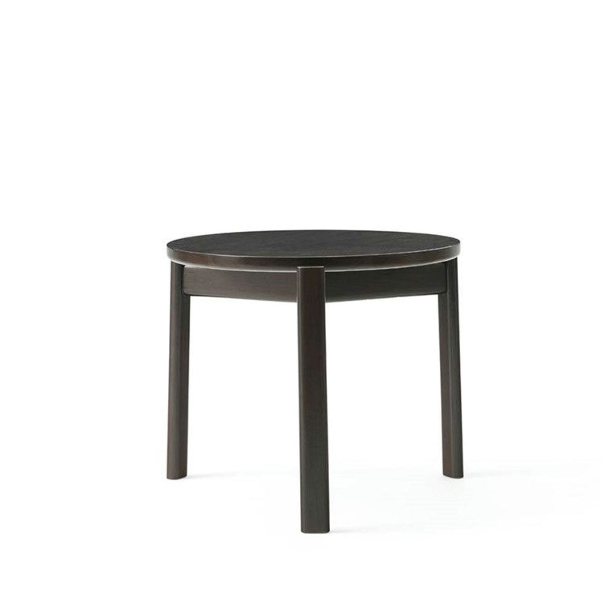 Audo Passage Sofabord Dark Lacquered Oak Ø50 cm