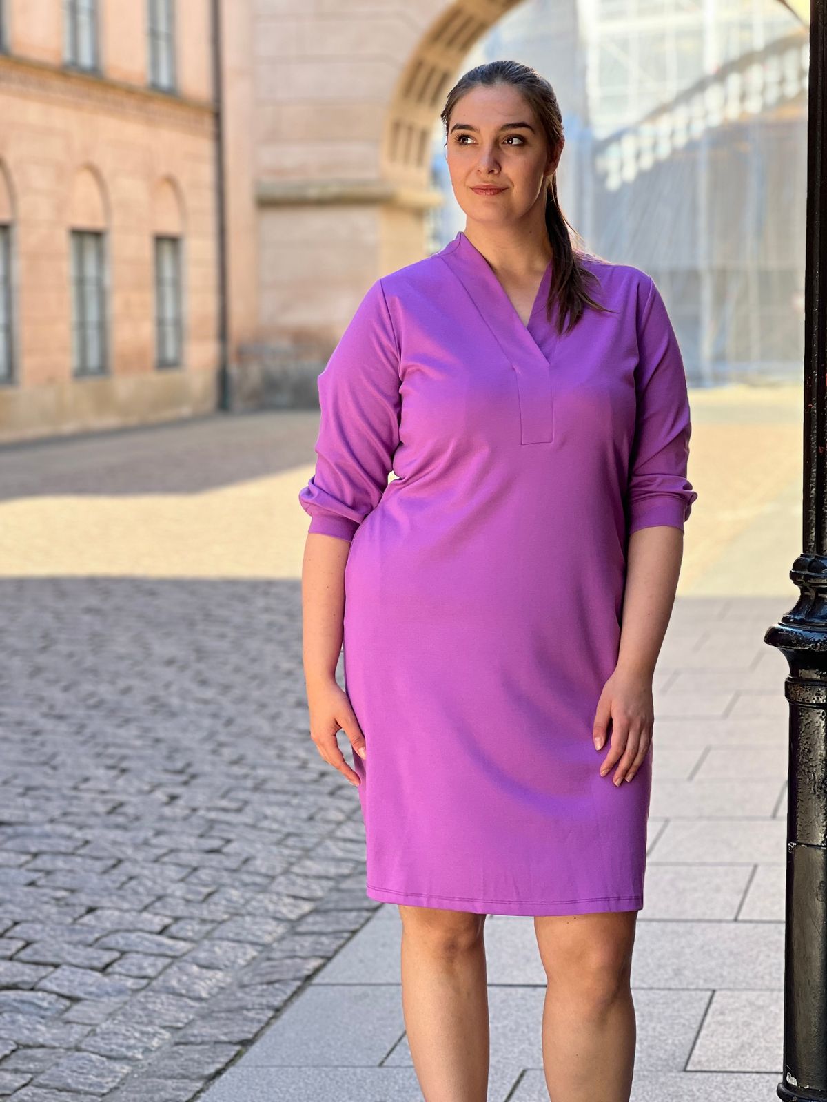 Audrey kjole i syren - XXL/52-54