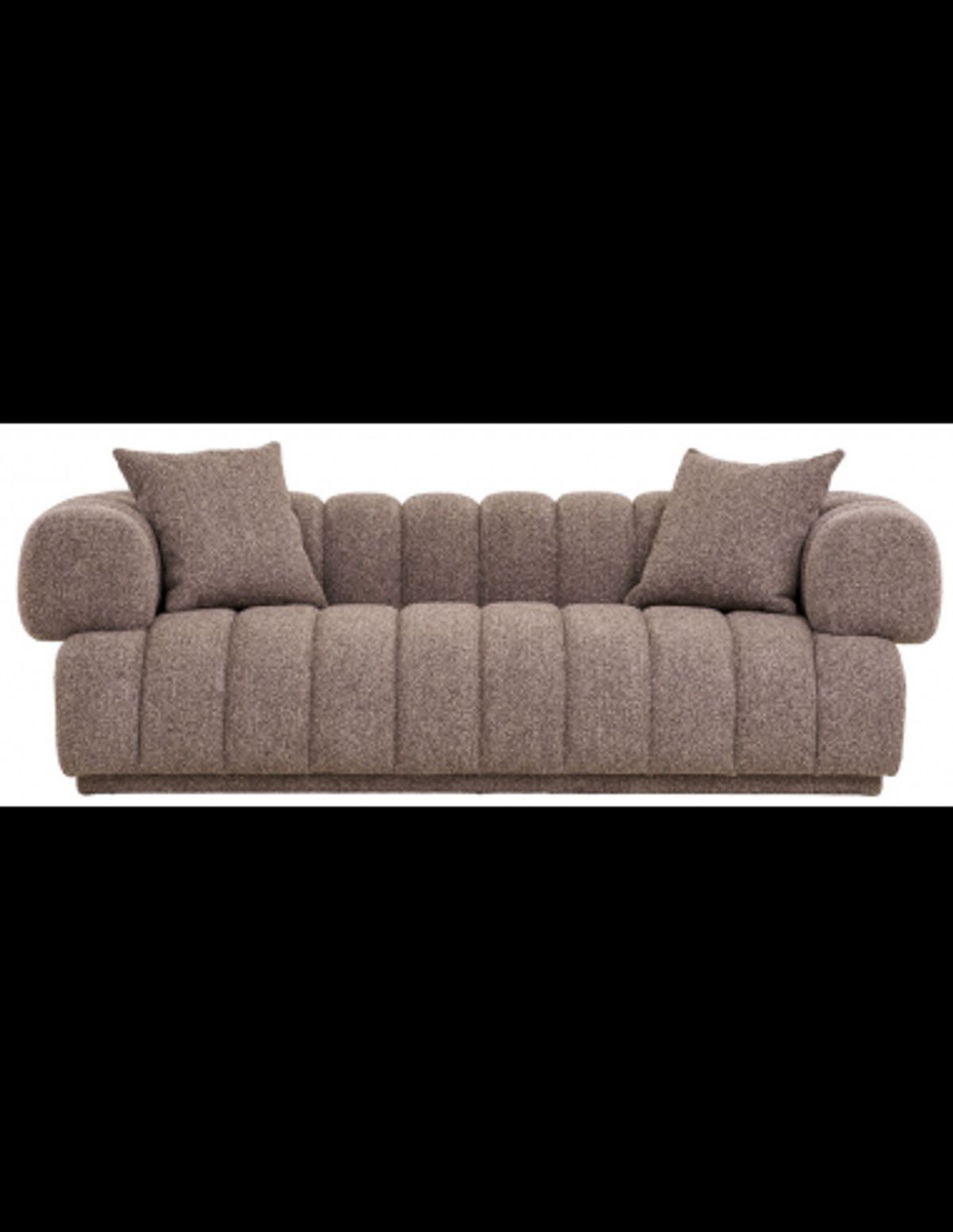 AURA Sofa til 3 personer i bouclé B226 x D106 cm - Brun