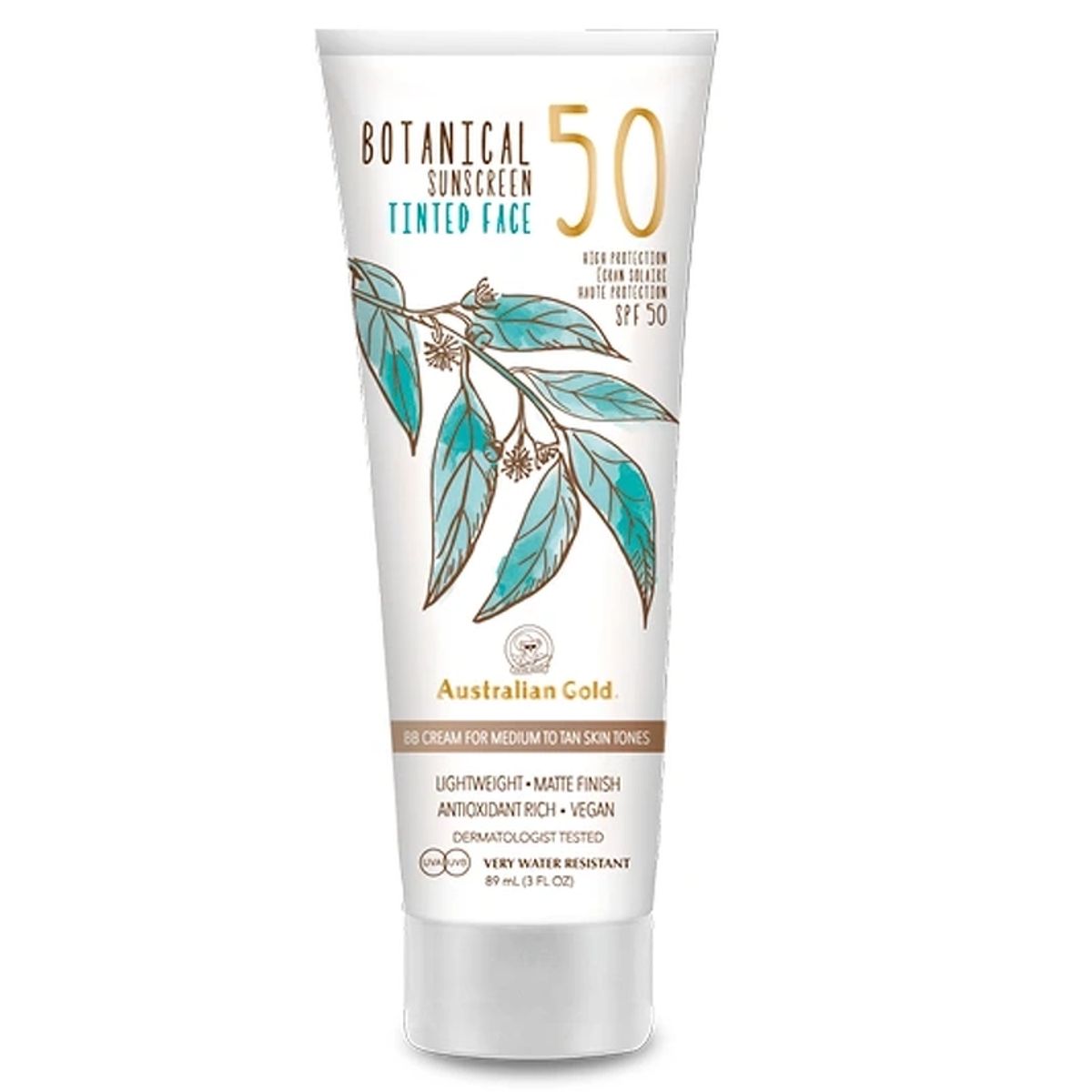 Australian Gold Botanical Tinted Face Medium-Tan SPF 50 - 88 ml