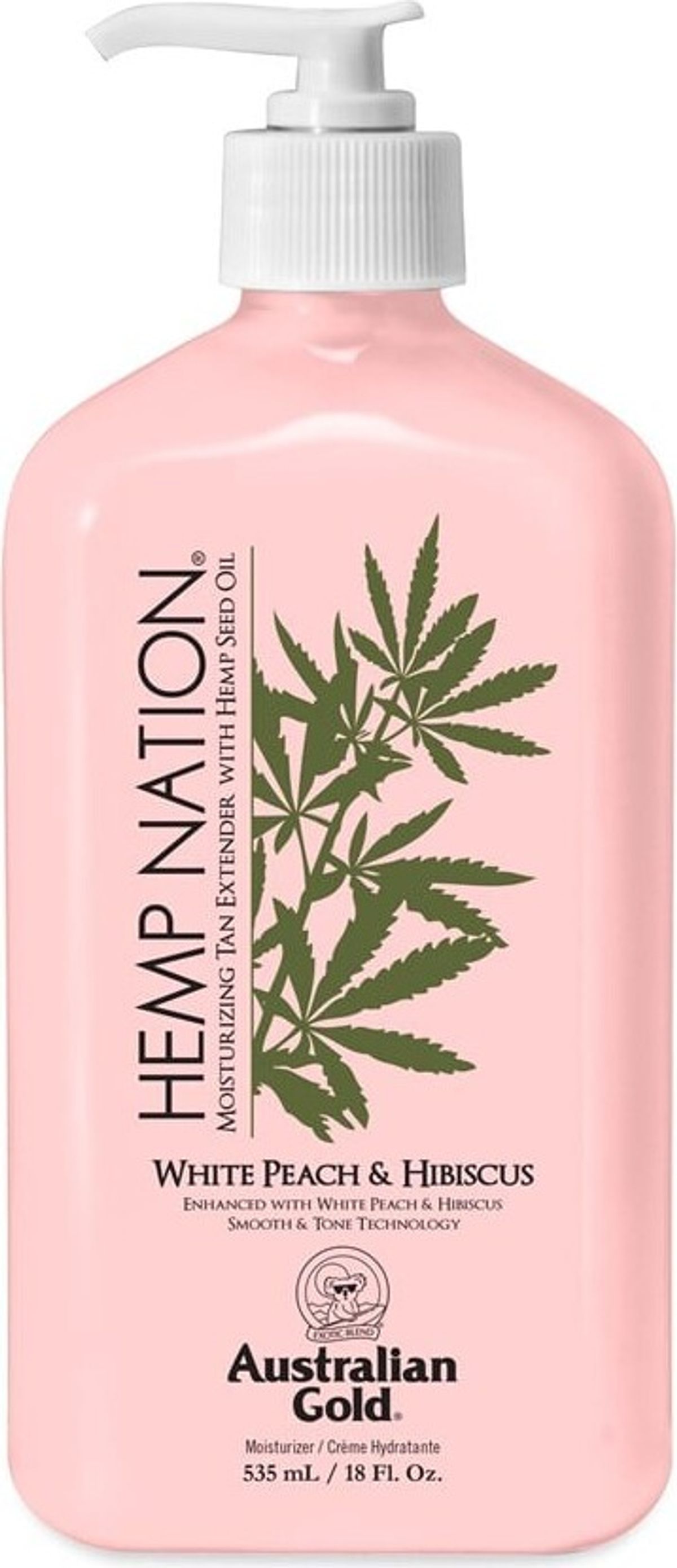 Australian Gold - Hemp Nation Moisturizing Tan Extender - Peach & Hibiscus - 535 Ml