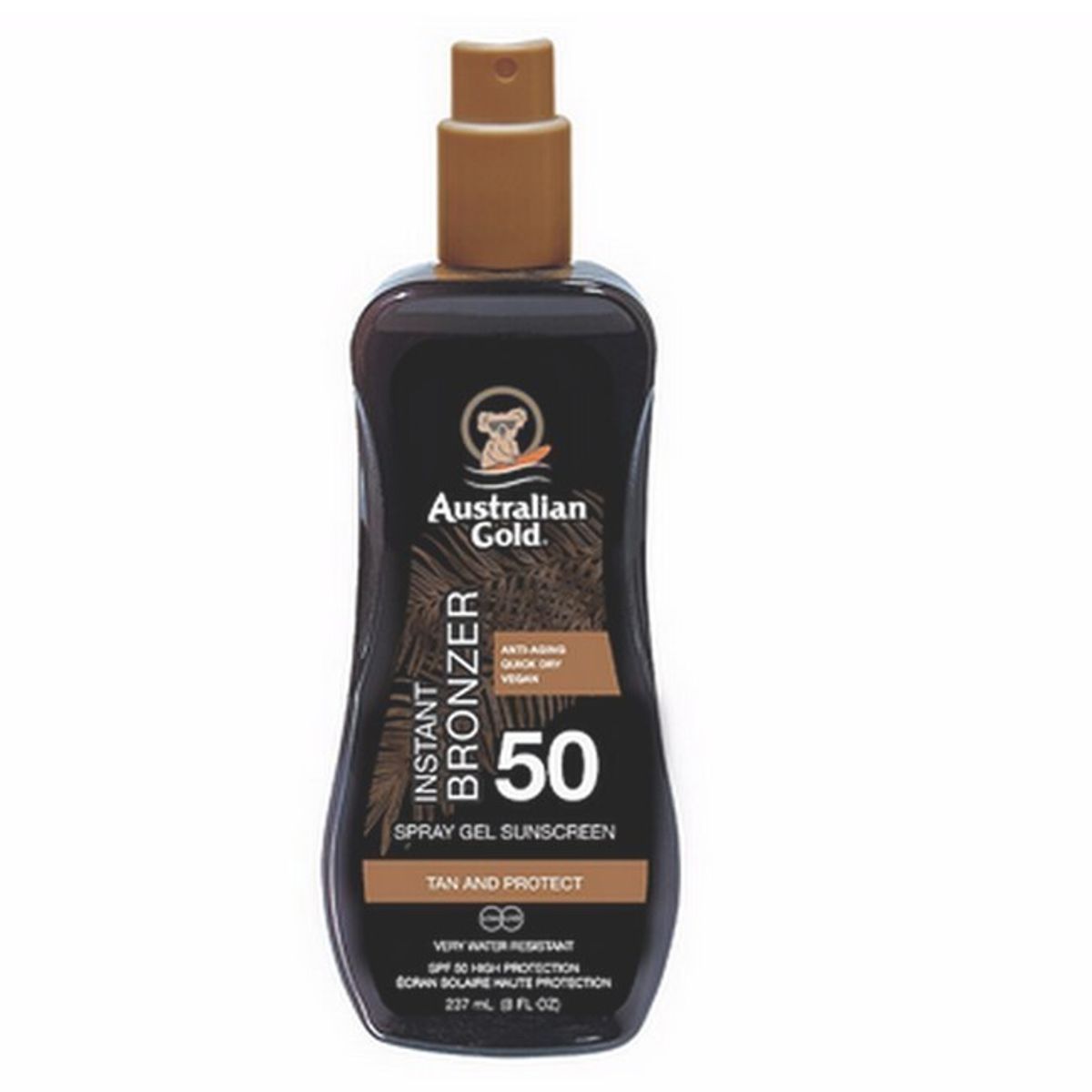 Australian Gold - Spray Gel Sunscreen Instant Bronzer SPF50 - 237 ml