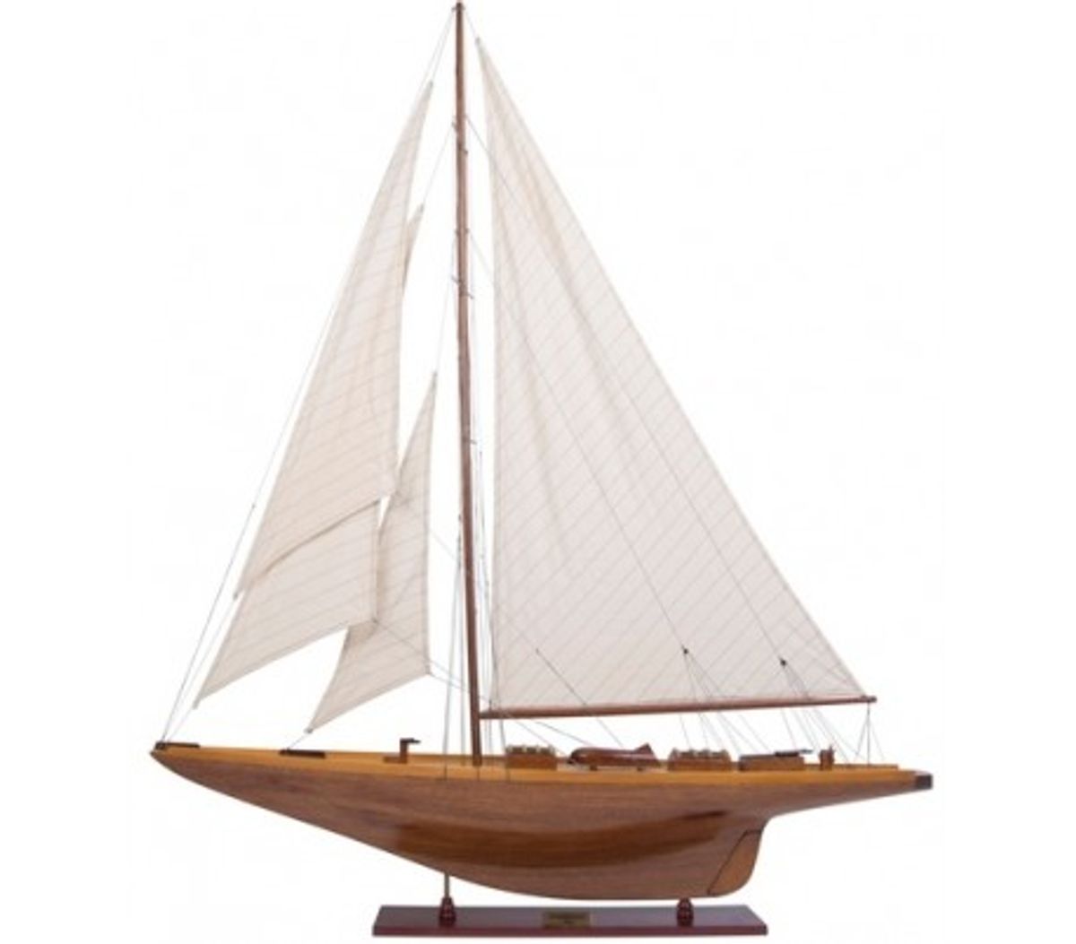 Authentic Models Shamrock Yacht B100 cm - Hvid/Honningbrun