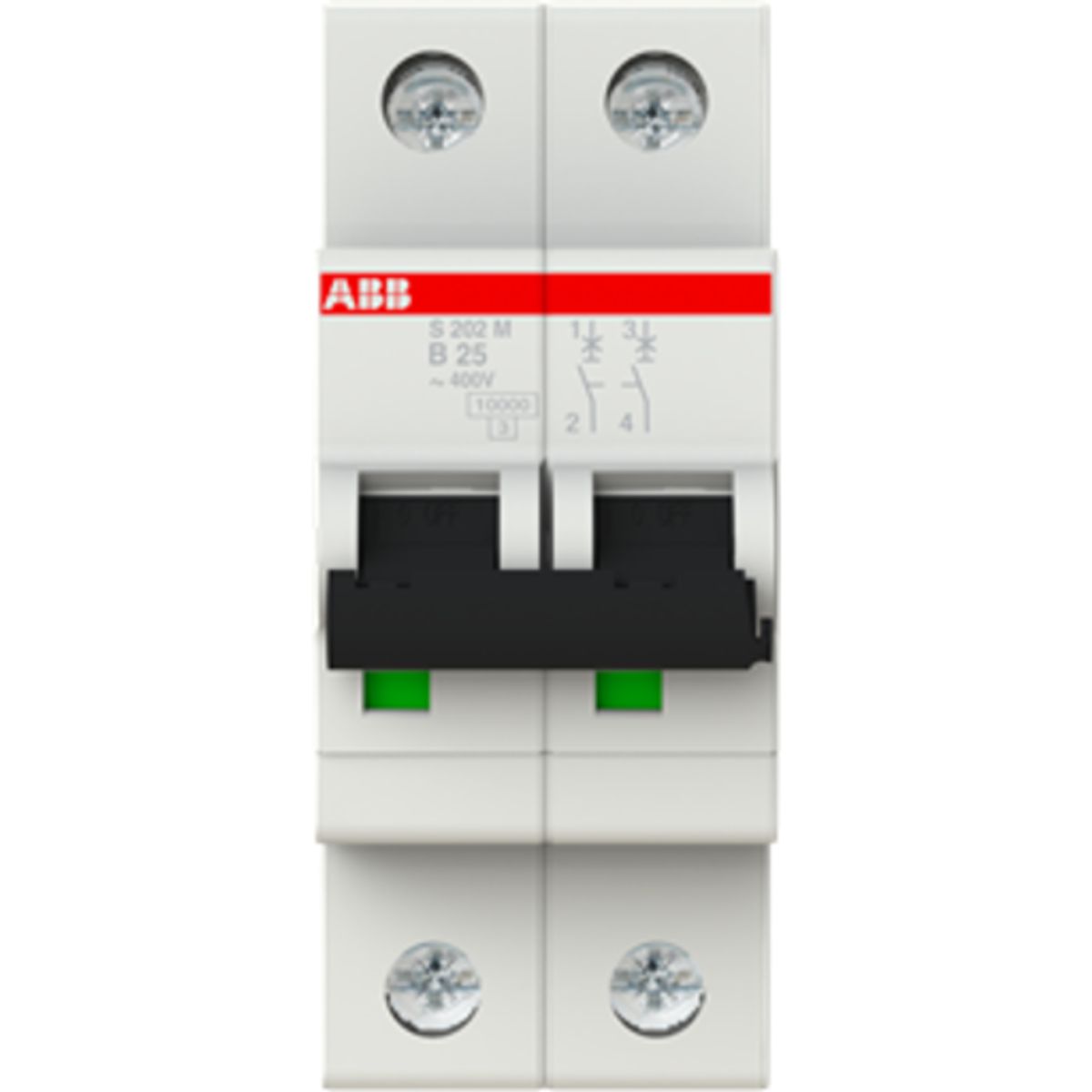 Automatsikring B 25A 2P, 10kA, S202M-B25