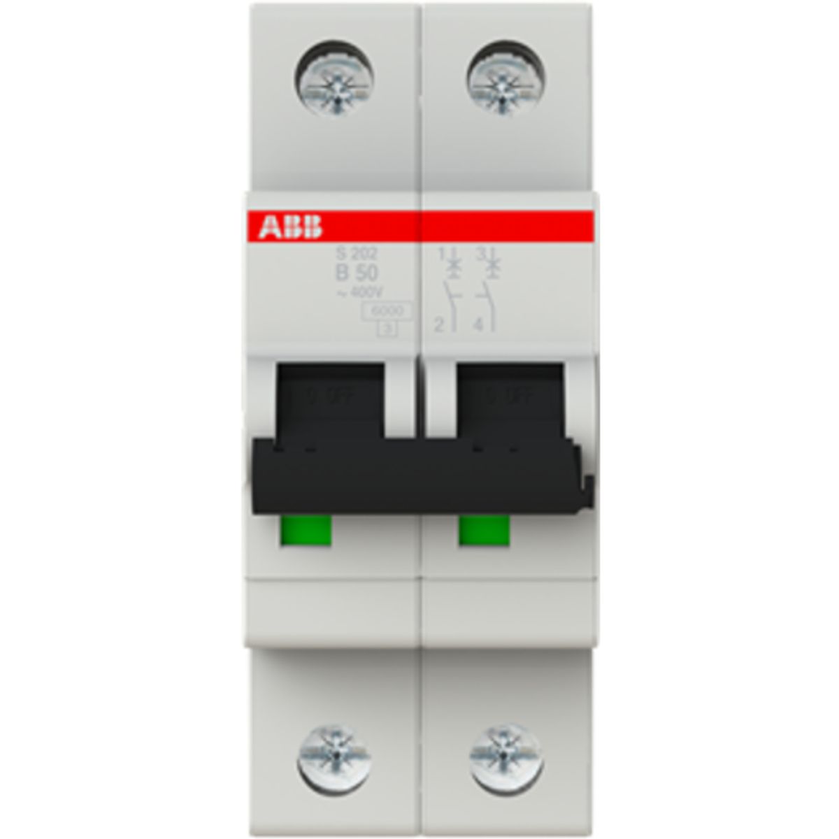 Automatsikring B 50A 2P, 6kA, S202-B50