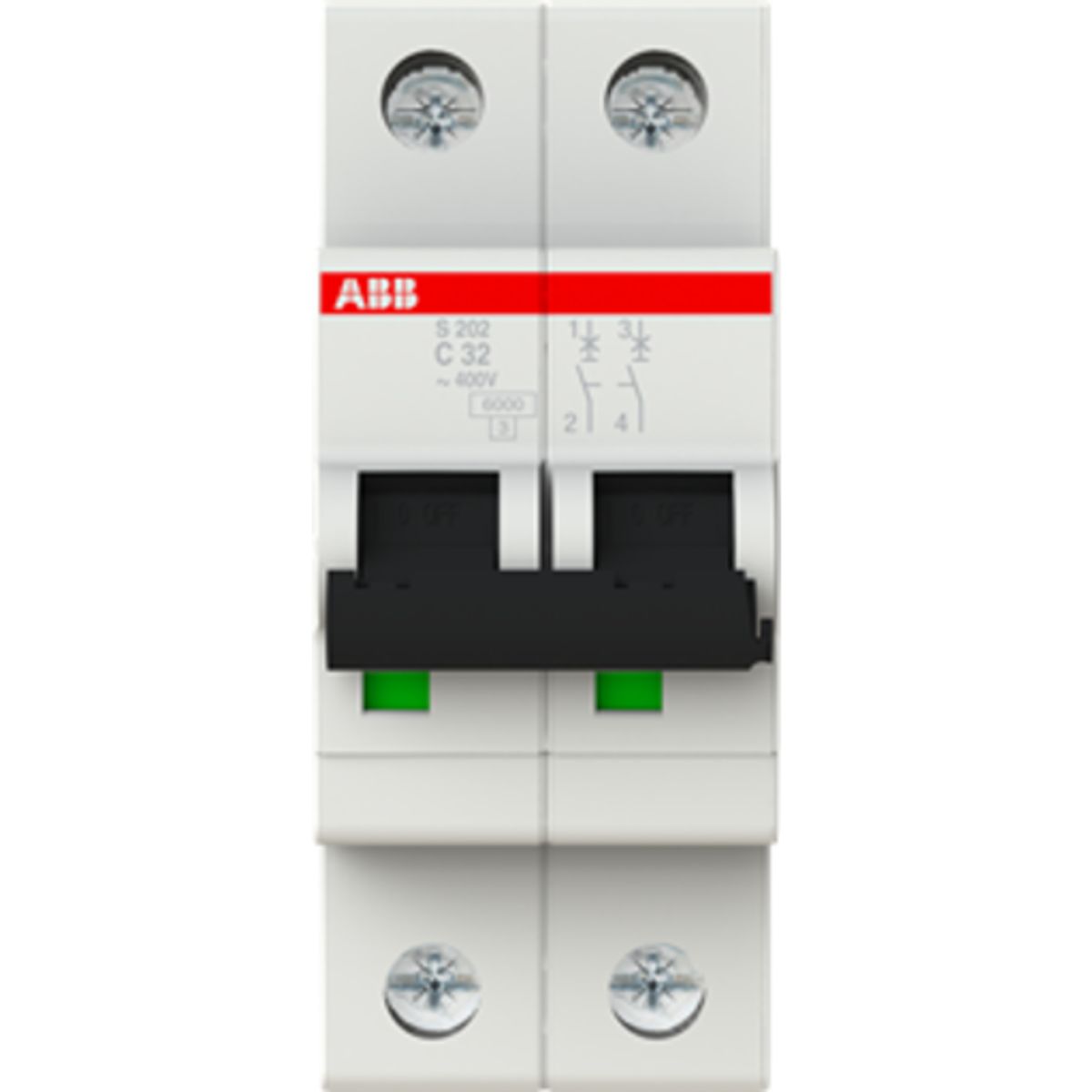 Automatsikring C 32A 2P, 6kA, S202-C32