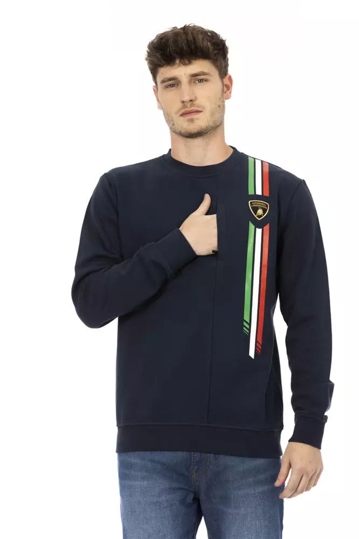 Automobili Lamborghini Blå Bomuld Sweater