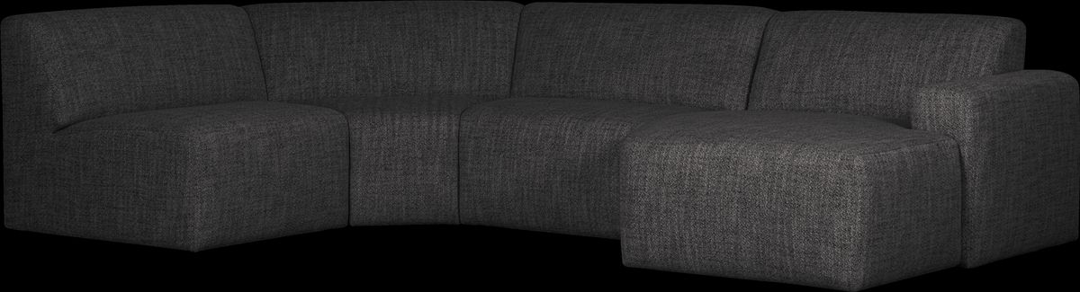 Avelon, Hjørnesofa, antracit, H78x205x315 cm