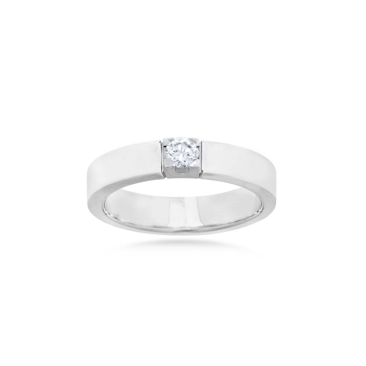 Aveny LUXURY - Alliancering, 1x0,15 ct. w/vs 14 kt. hvidguld