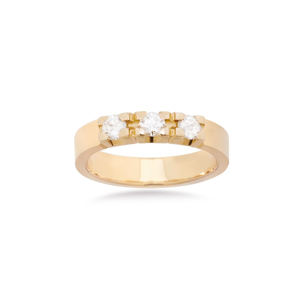 Aveny LUXURY - Alliancering, 3x0,10 ct. w/vs 14 kt. guld