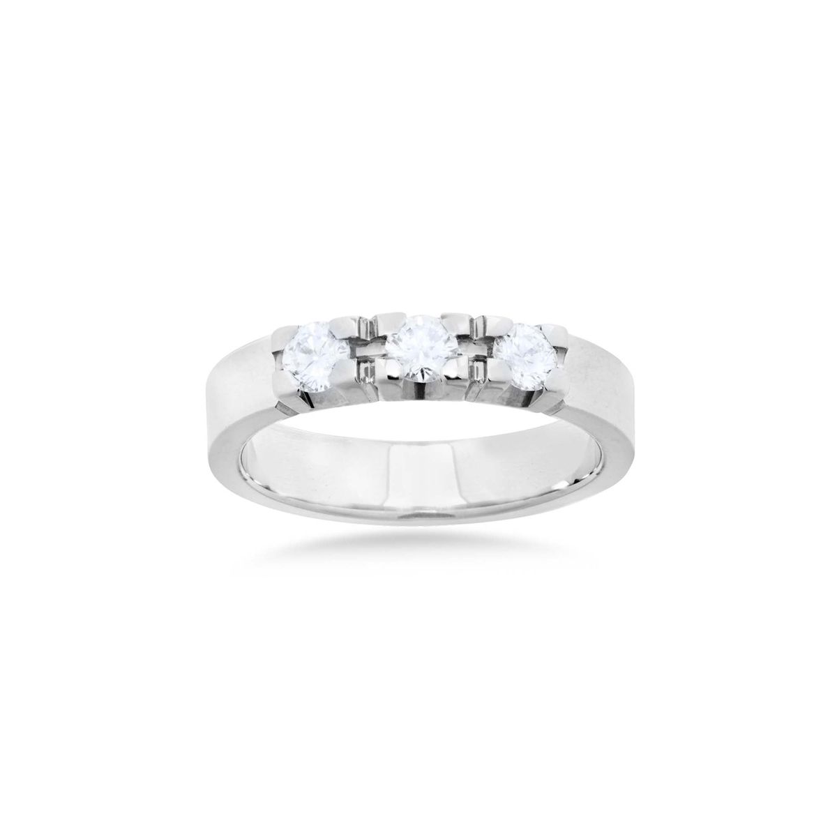 Aveny LUXURY - Alliancering, 3x0,10 ct. w/vs 14 kt. hvidguld