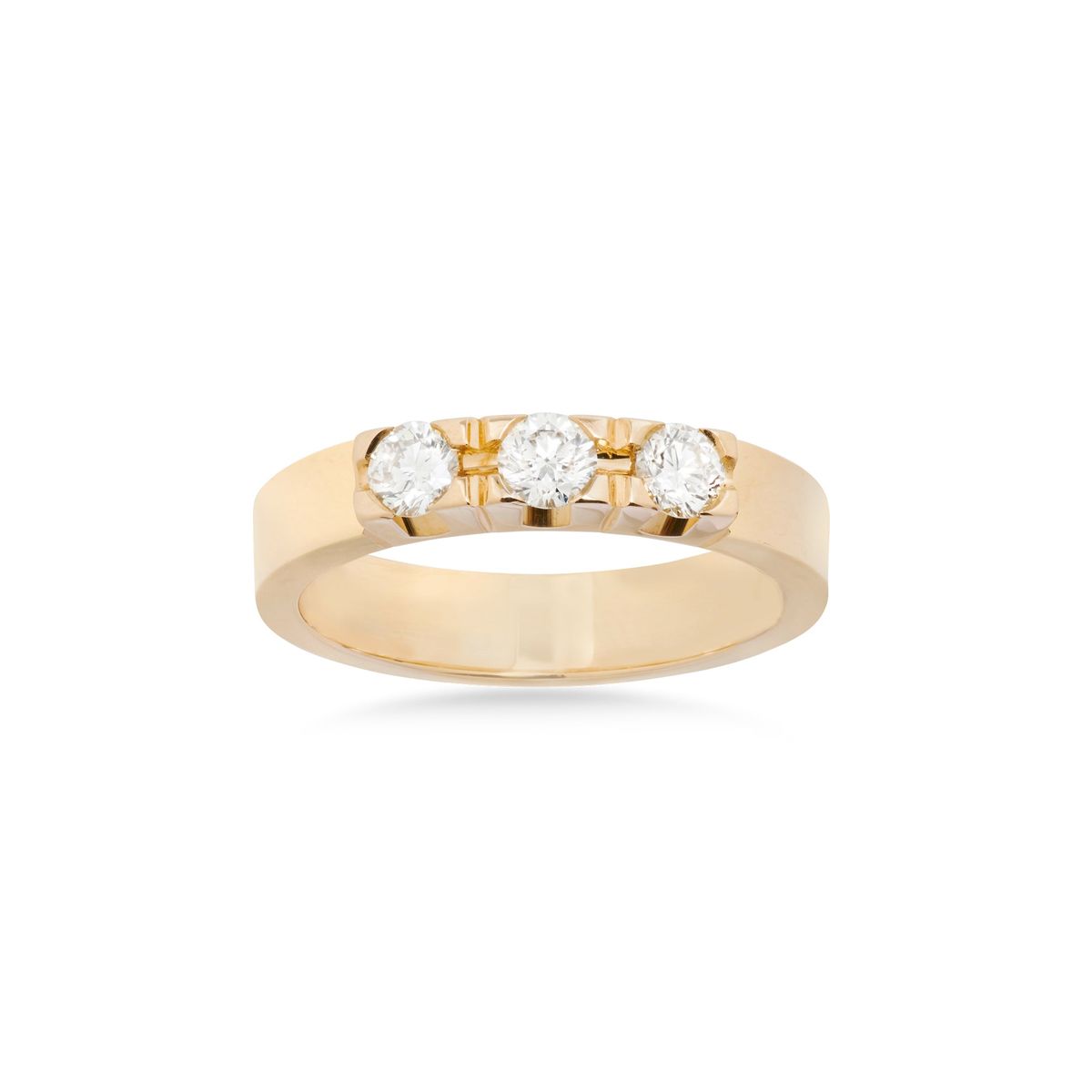 Aveny LUXURY - Alliancering, 3x0,15 ct. w/vs 14 kt. guld