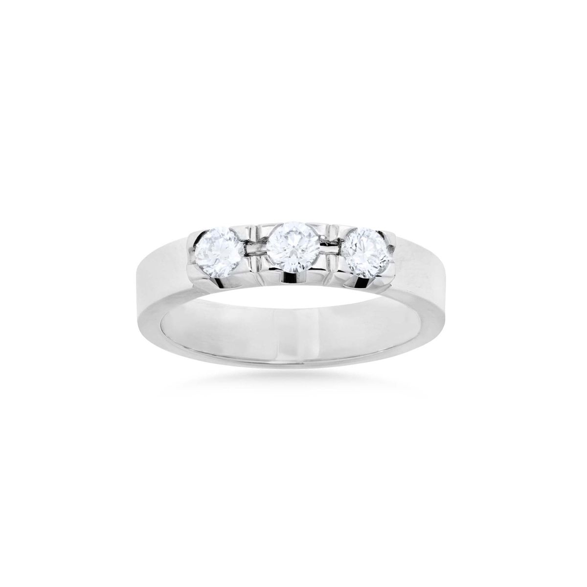 Aveny LUXURY - Alliancering, 3x0,15 ct. w/vs 14 kt. hvidguld