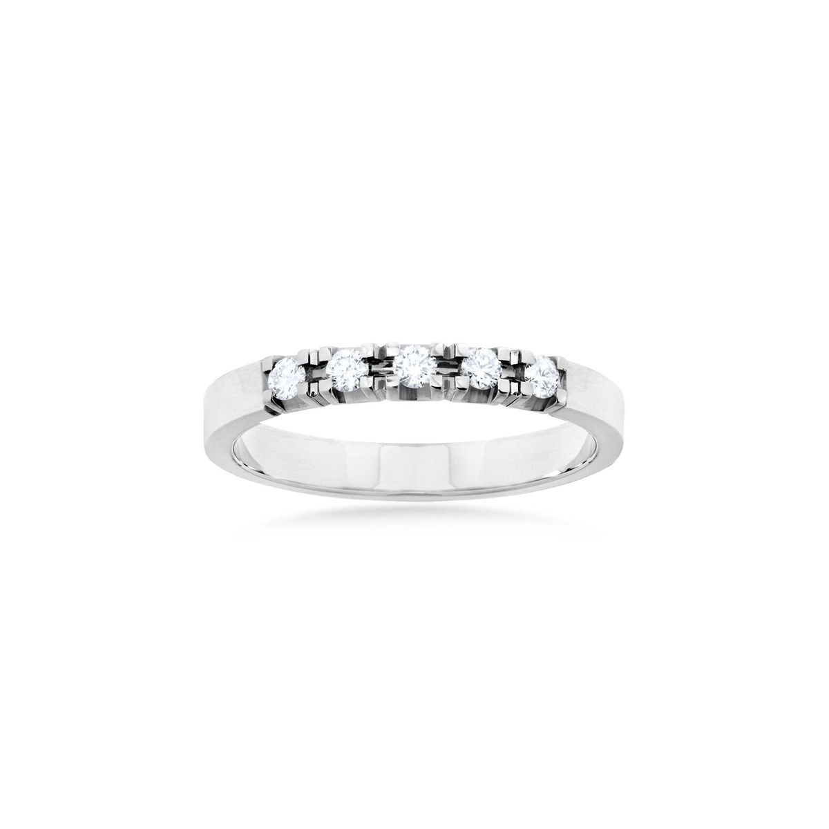 Aveny LUXURY - Alliancering, 5x0,05 ct. w/vs 14 kt. hvidguld