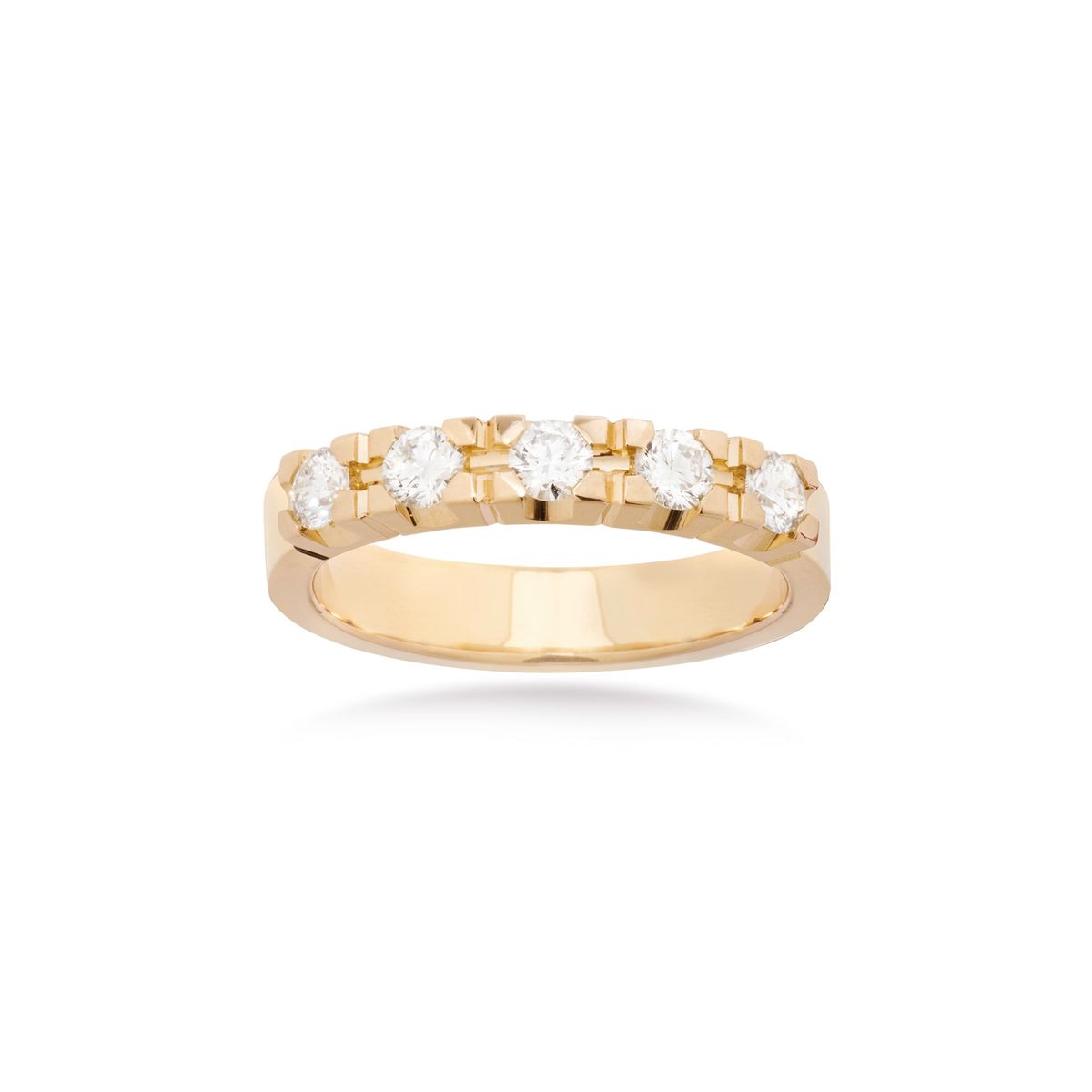 Aveny LUXURY - Alliancering, 5x0,10 ct. w/vs 14 kt. guld