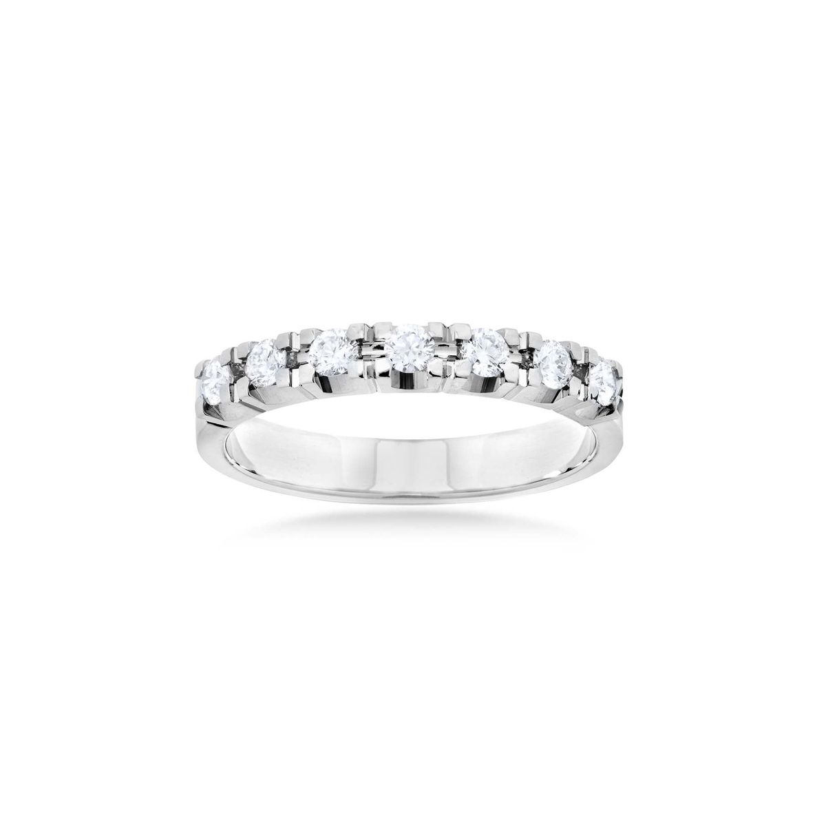 Aveny LUXURY - Alliancering, 7x0,05 ct. w/vs 14 kt. hvidguld