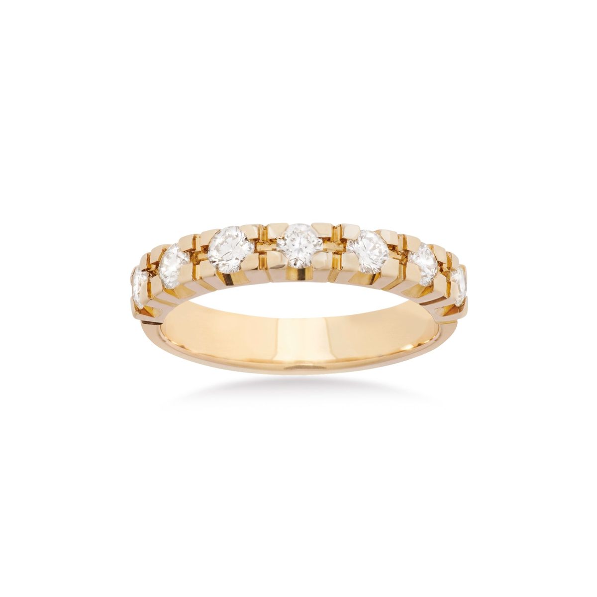 Aveny LUXURY - Alliancering, 7x0,10 ct. w/vs 14 kt. guld