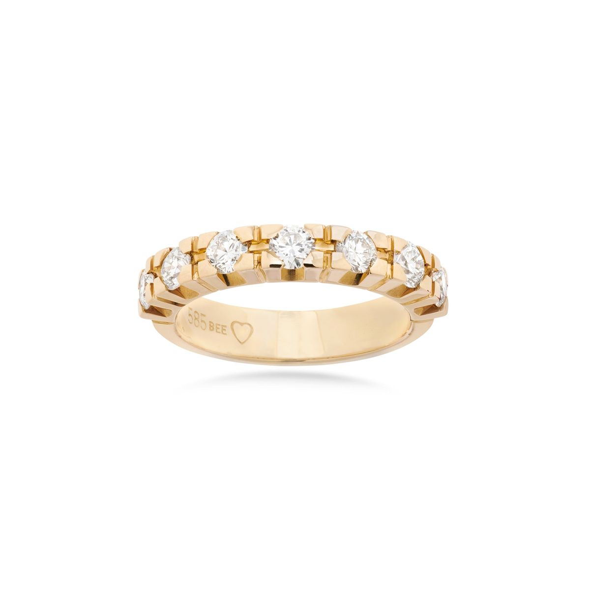 Aveny LUXURY - Alliancering, 7x0,15 ct. w/vs 14 kt. guld