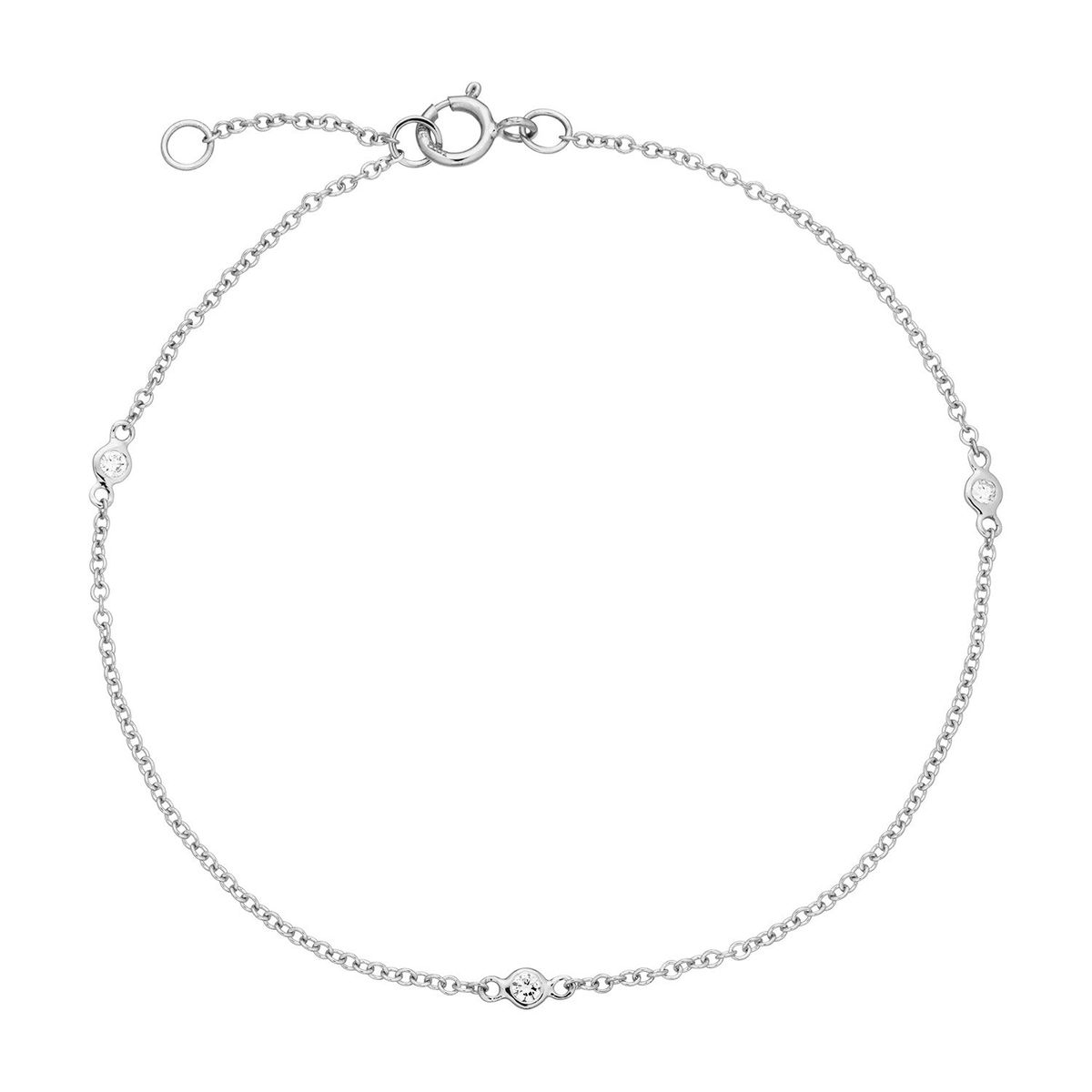 Aveny LUXURY - Armbånd, 0,06 ct. w/si 14 kt. hvidguld