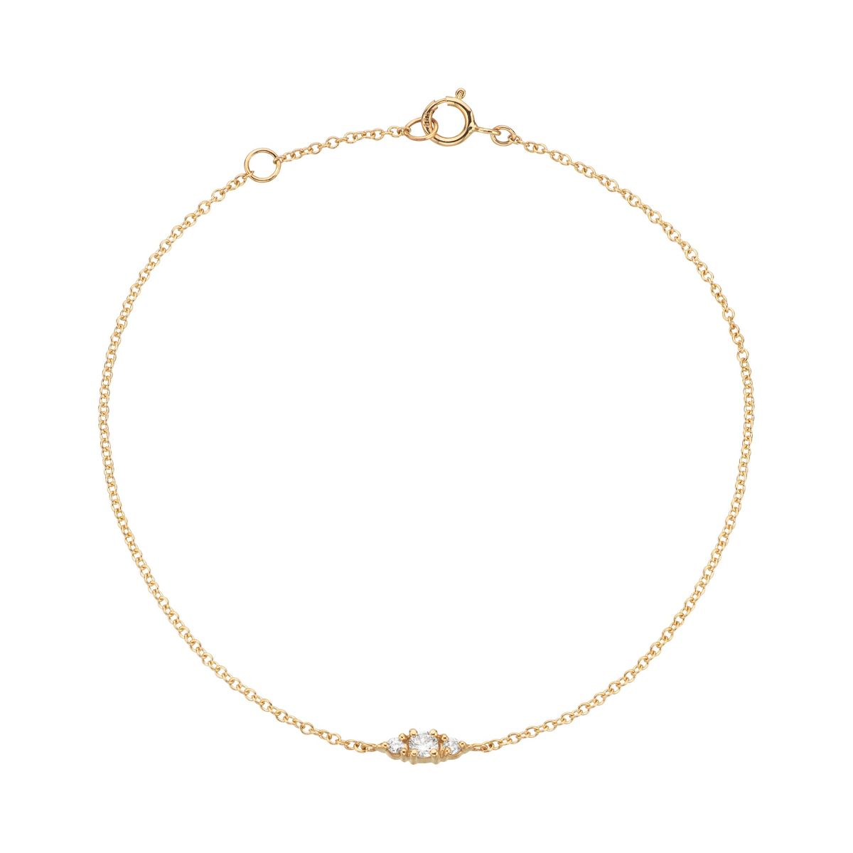 Aveny LUXURY - Armbånd, 0,12 ct. w/si, 19 cm 14 kt. guld