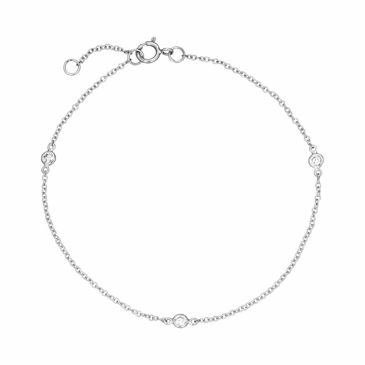 Aveny LUXURY - Armbånd, 0,15 ct. w/si 14 kt. hvidguld