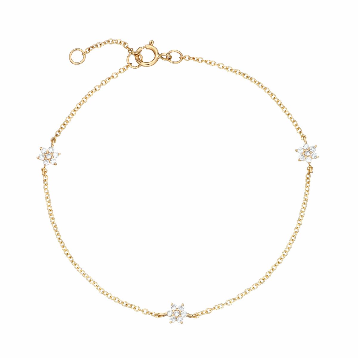 Aveny LUXURY - Armbånd, 0,20ct. 14 kt. guld