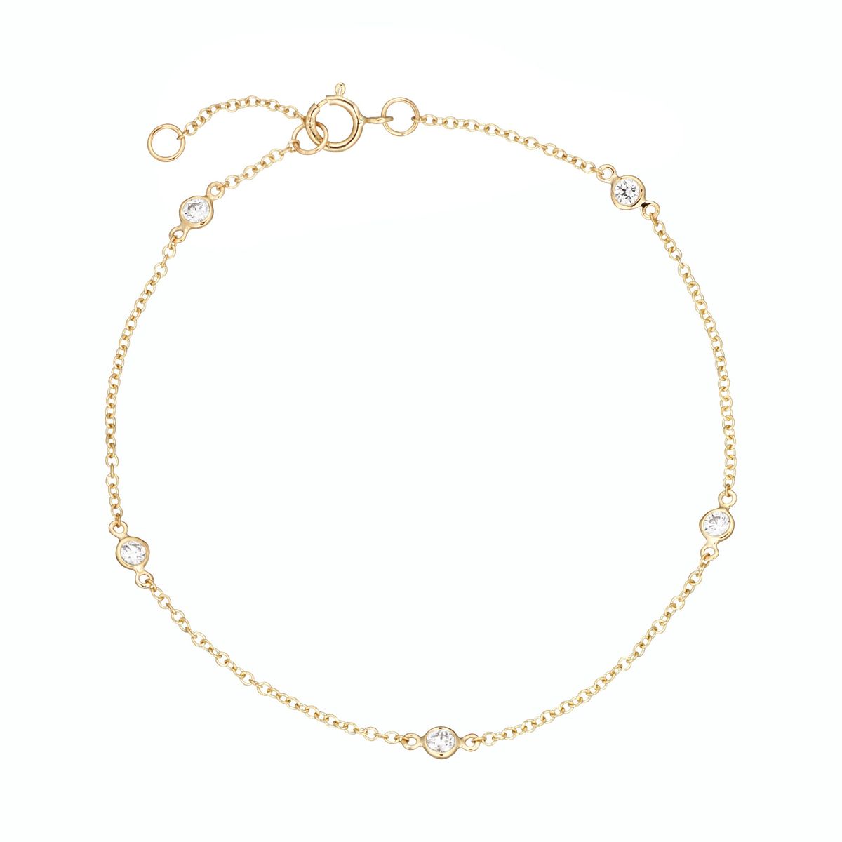 Aveny LUXURY - Armbånd, 0.25ct. 14 kt. guld