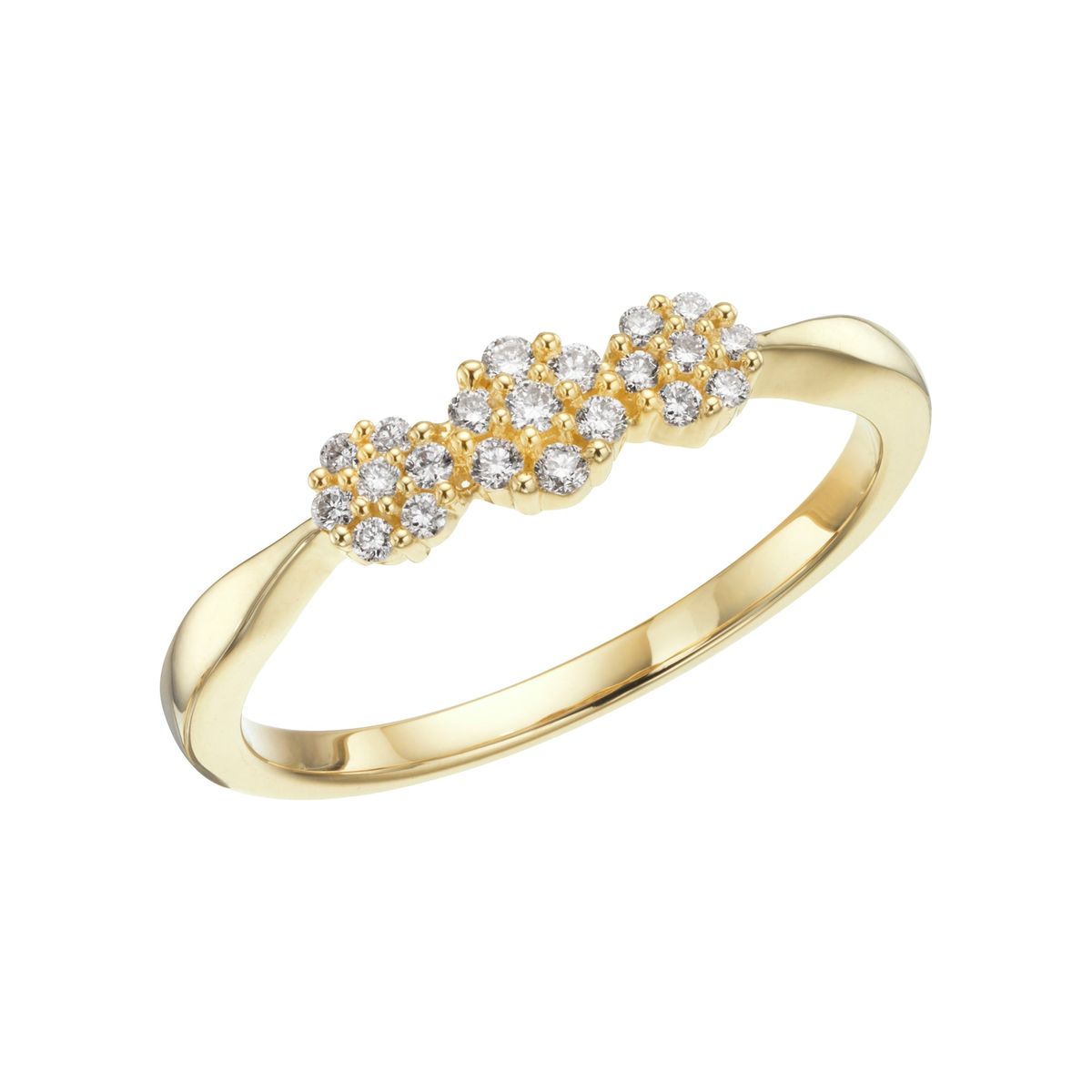 Aveny LUXURY - Blooming ring, 0,16 ct. w/si 14 kt. guld