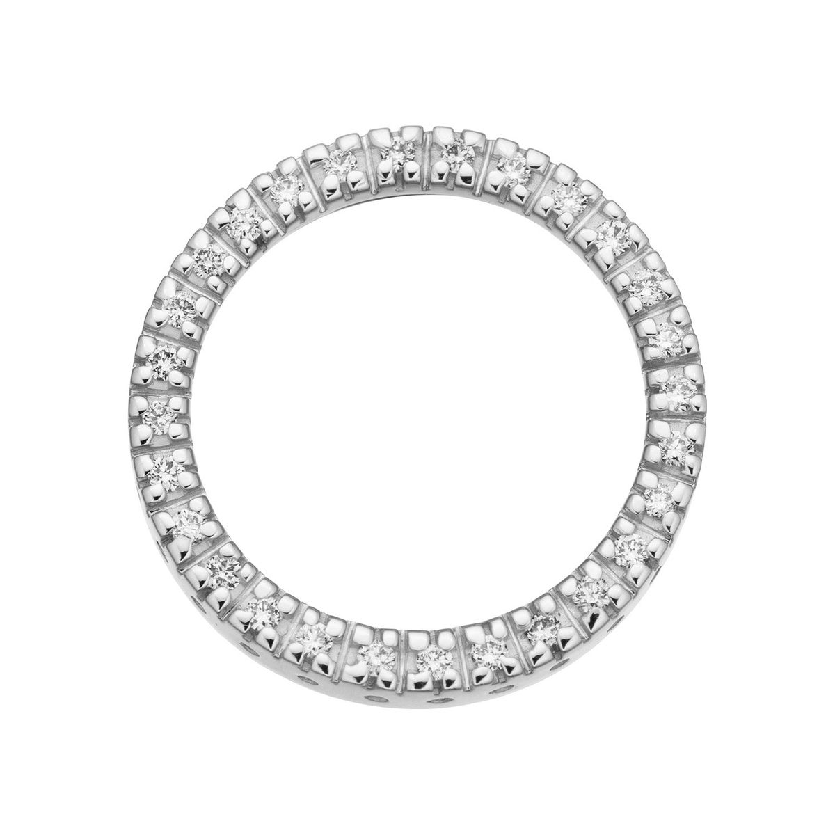 Aveny LUXURY - Cirkel vedhæng, 0,19 ct. w/si 14 kt. hvidguld