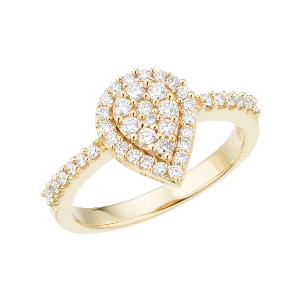 Aveny LUXURY - Dråbe ring, 0,45 ct. w/si 14 kt. guld