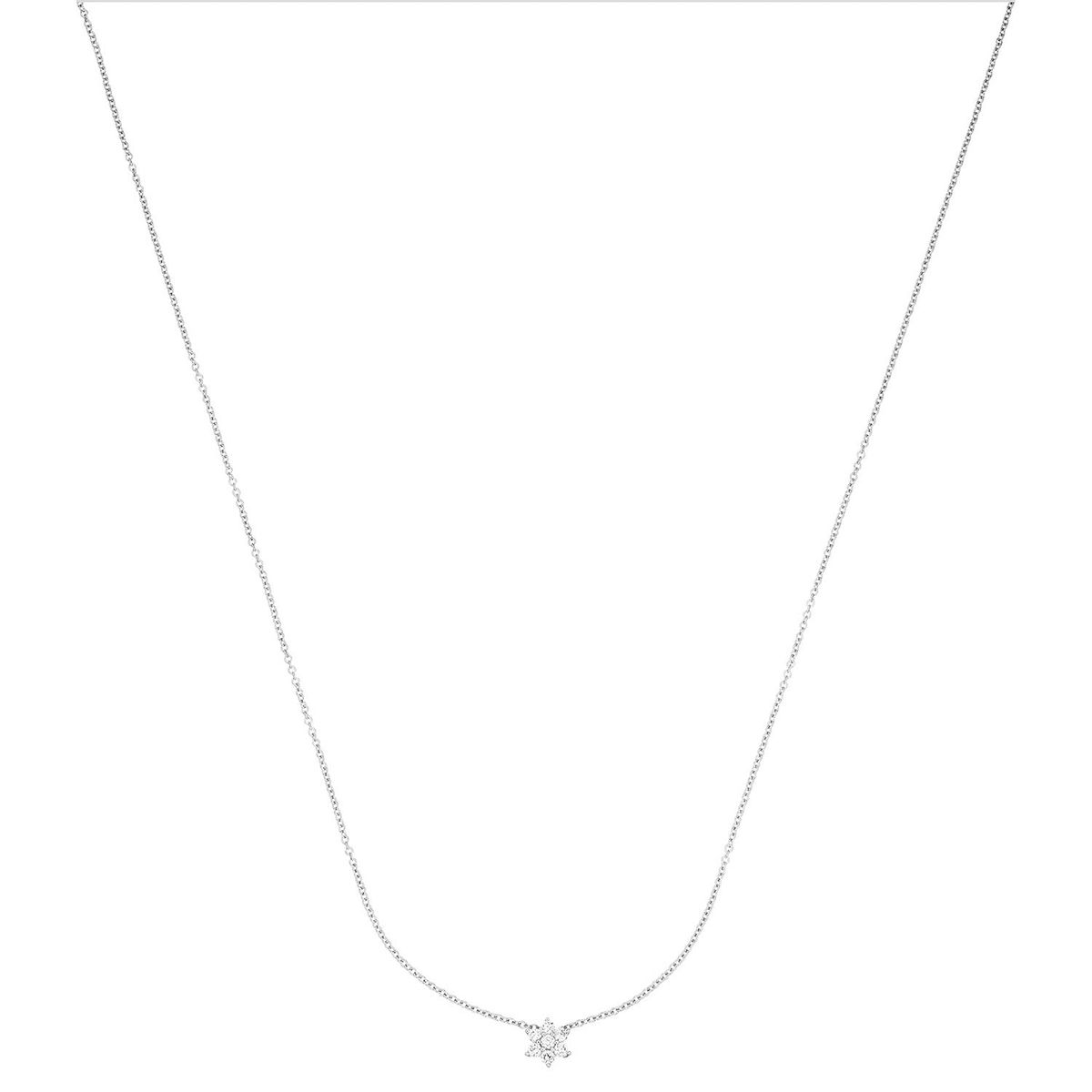 Aveny LUXURY - Fleur halskæde, 0,24 ct. w/si 14 kt. hvidguld