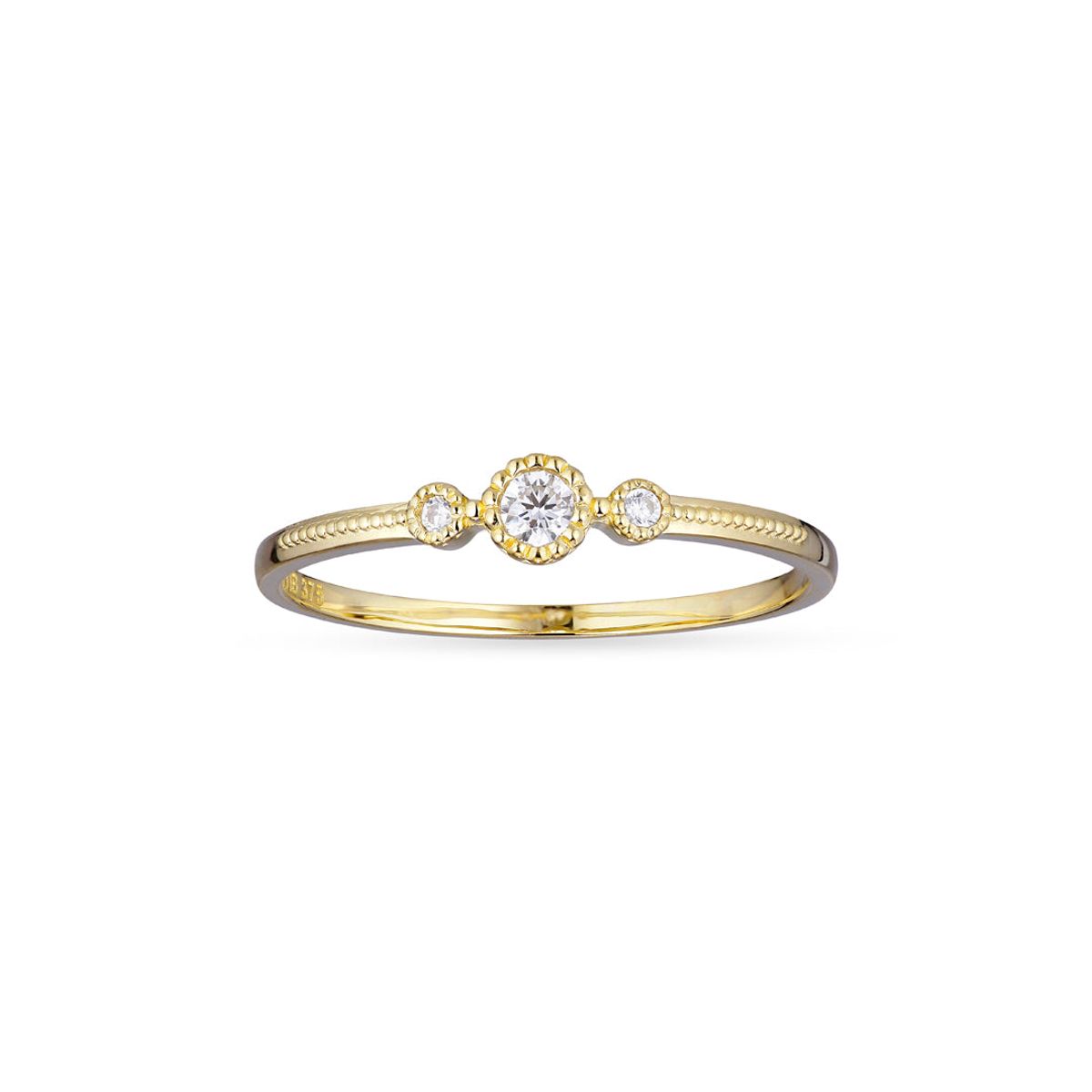 Aveny NINE K - Enkelt ring m. zirkonia ST46391 Guld