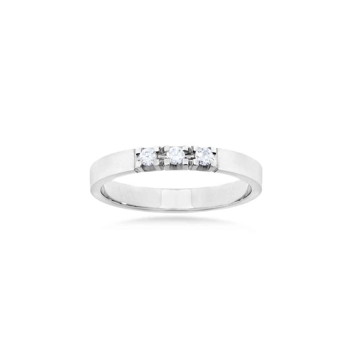 Aveny STARLIGHT - Alliancering, 3x0,05 ct. w/vs 14 kt. hvidguld