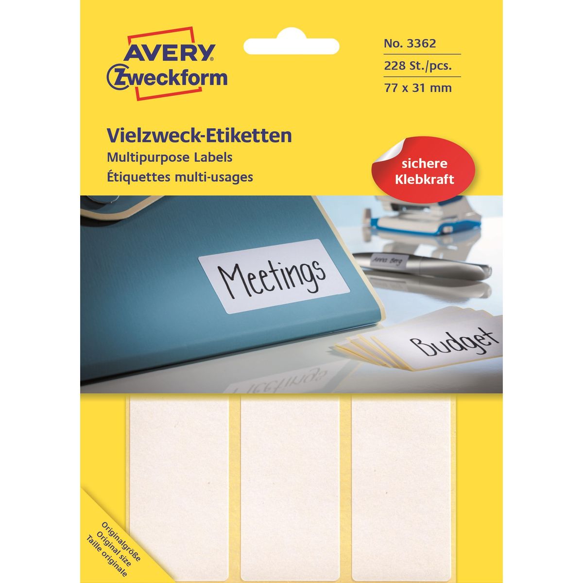 Avery manuel etiket 77x31mm (224)